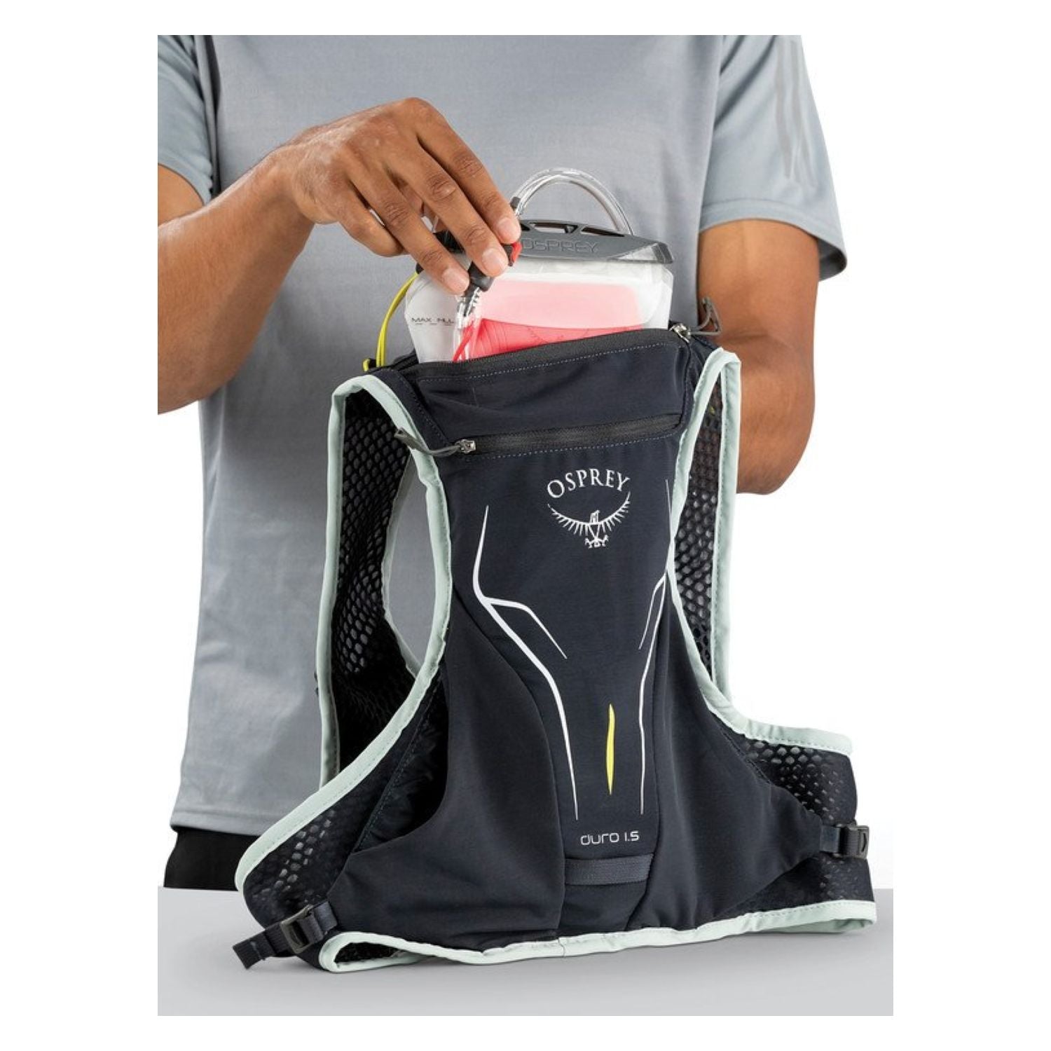 Osprey Duro 1.5 Hydration Vest with Reservoir - Small/Medium - Men's Trail Running - Hydration (Alpine Black)