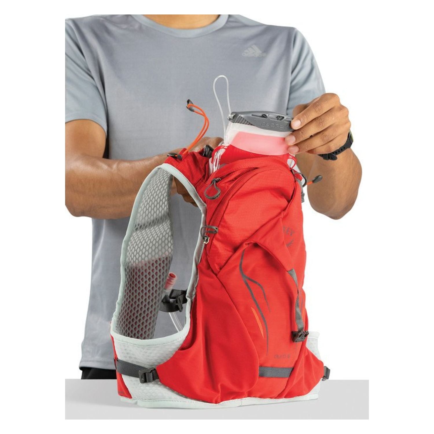 Osprey Duro 15 Hydration Pack with Reservoir - Small/Medium - Men's Trail Running - Hydration (Phoenix Red)