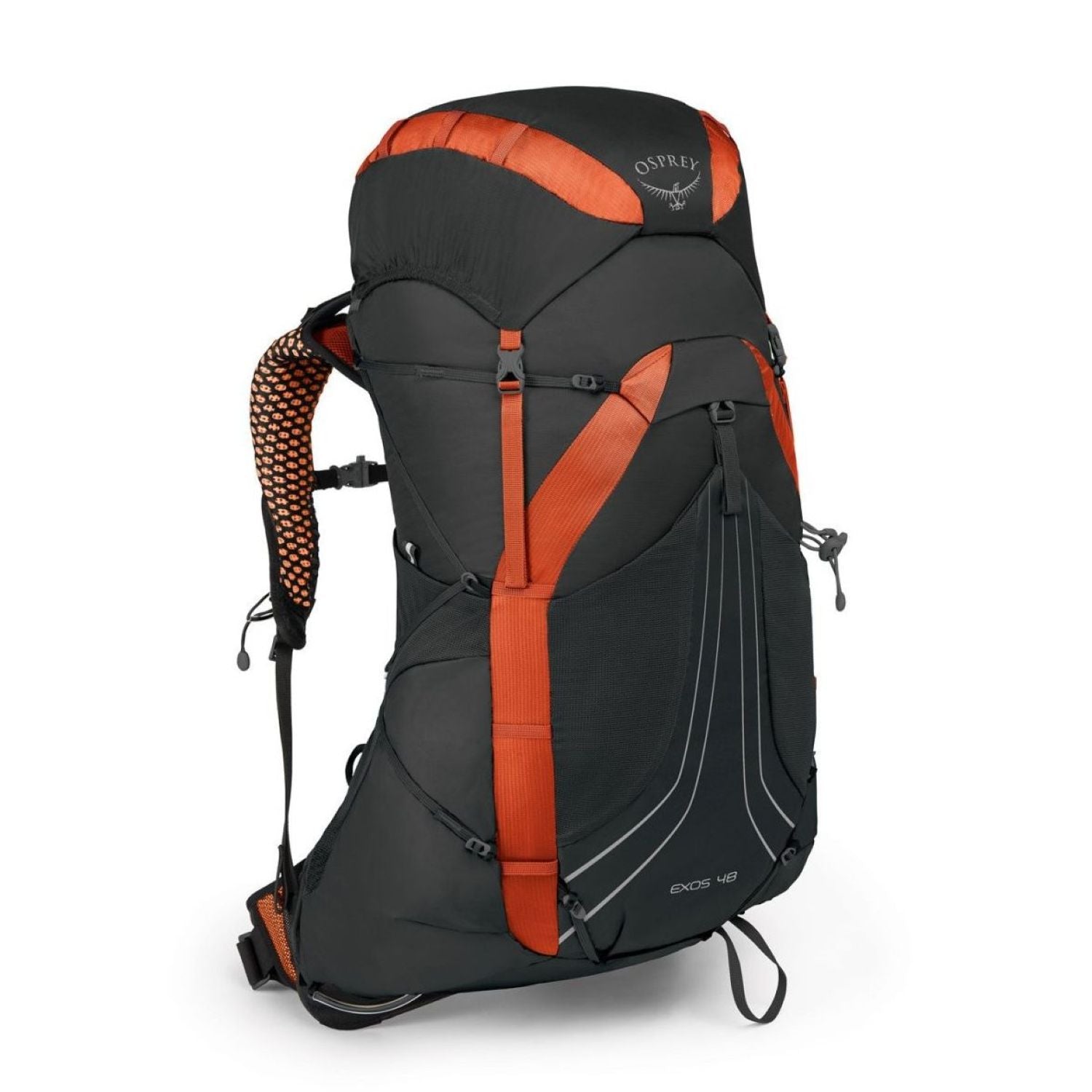 Osprey Exos 48 Backpack - Medium - Men's Ultralight Backpacking (Blaze Black)
