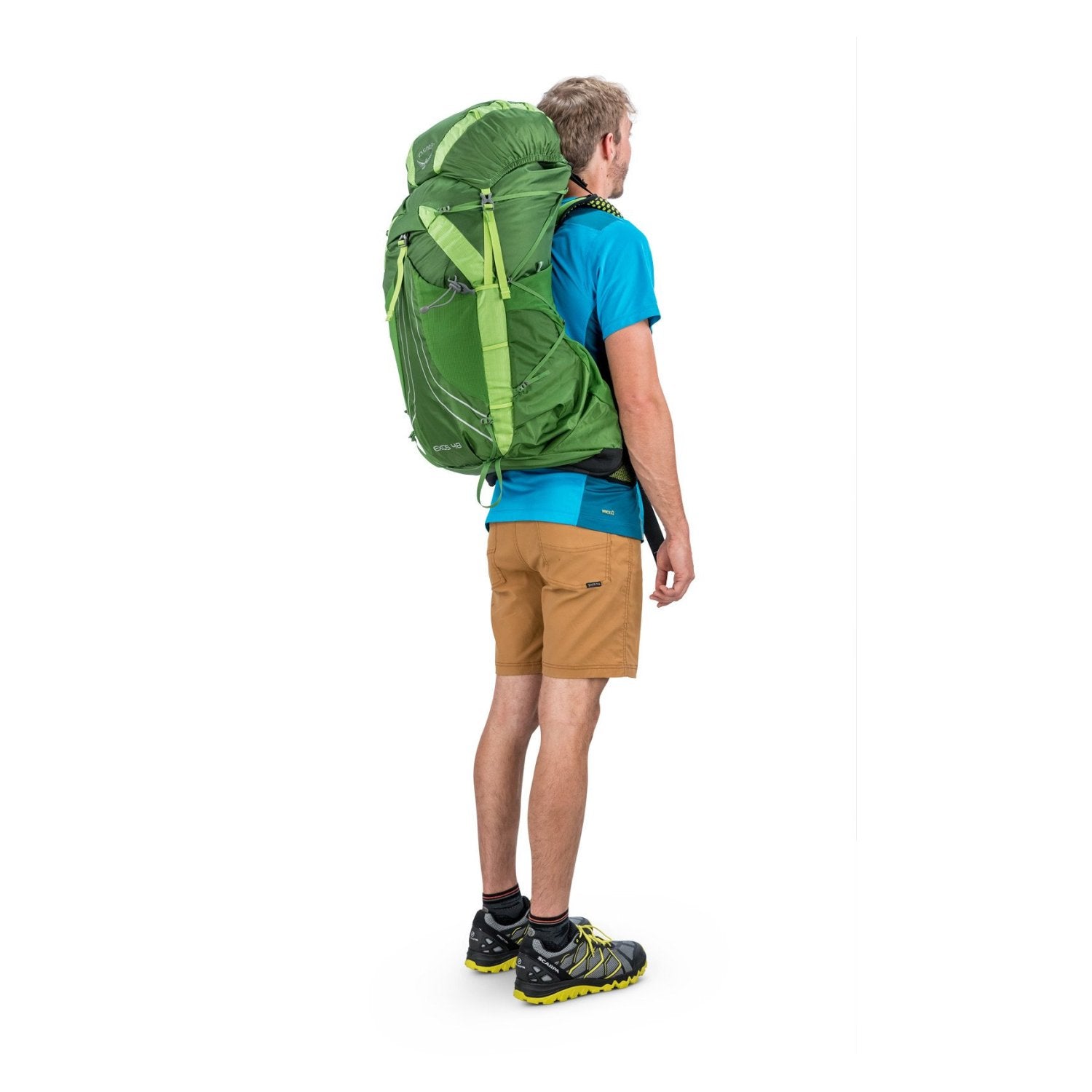 Osprey Exos 48 Backpack - Medium - Men's Ultralight Backpacking (Blaze Black)