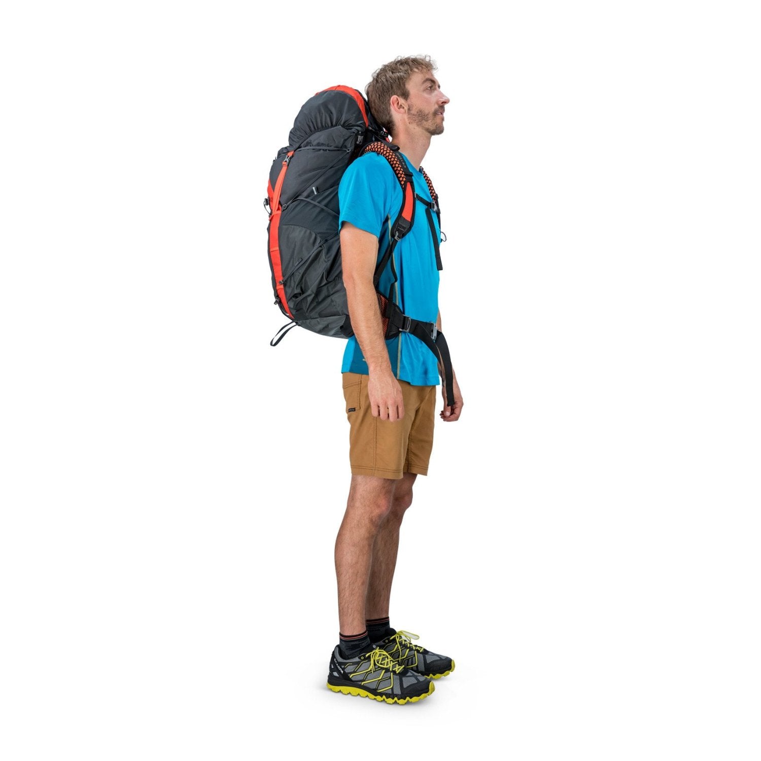 Osprey Exos 58 Backpack - Medium - Men's Ultralight Backpacking (Blaze Black)