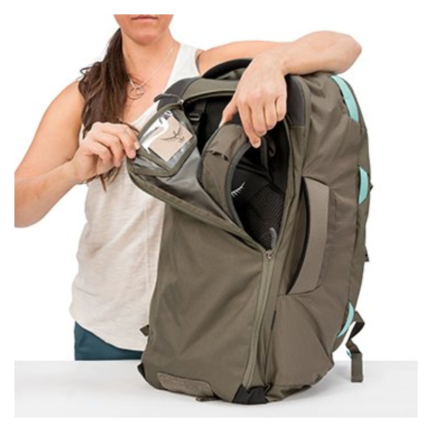 Osprey Fairview Travel Pack 55 Backpack - Extra Small/Small -  Women's Travel - Trekking (Rainforest Green)