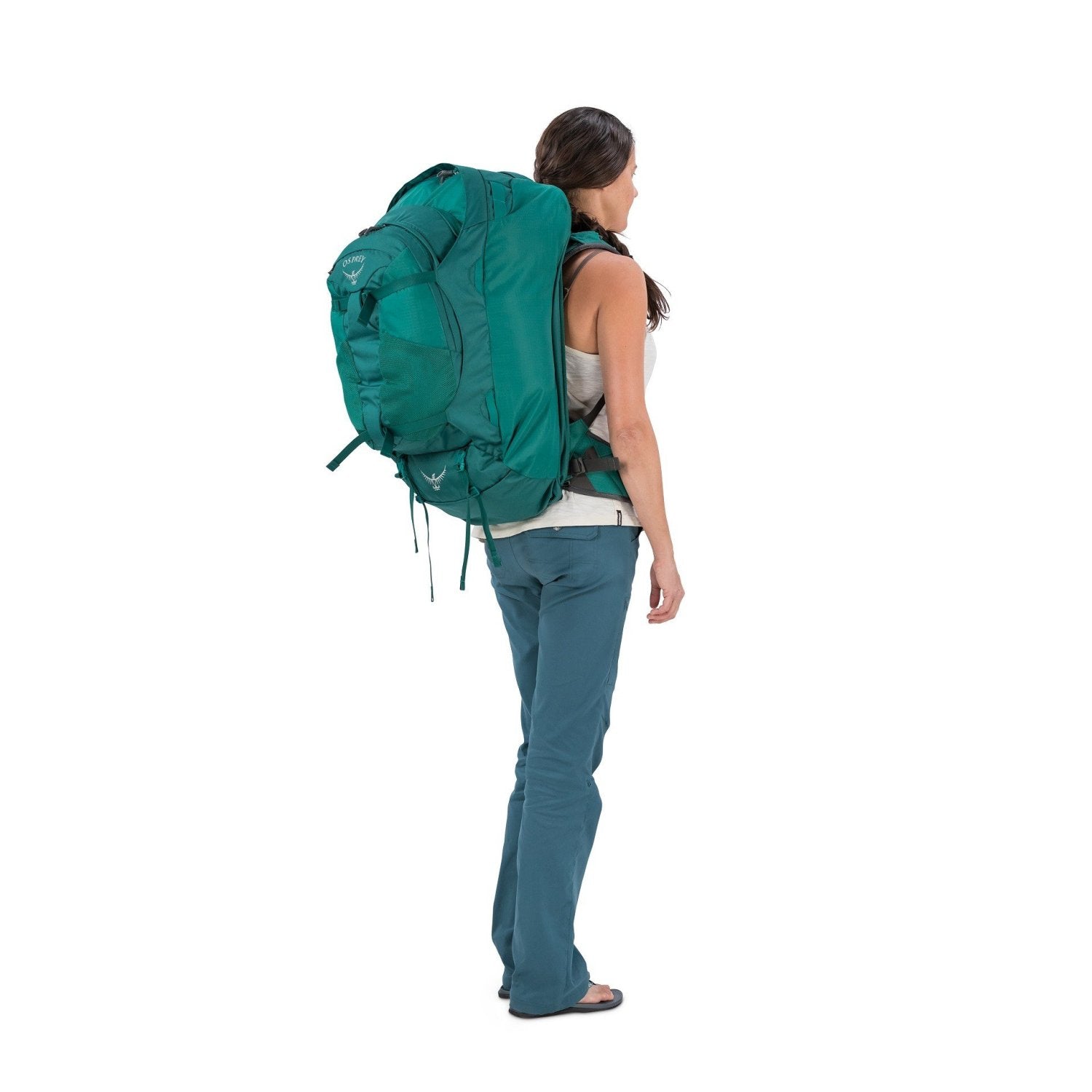 Osprey Fairview Travel Pack 70 Backpack - Small/Medium - Women's Travel - Trekking (Rainforest Green)
