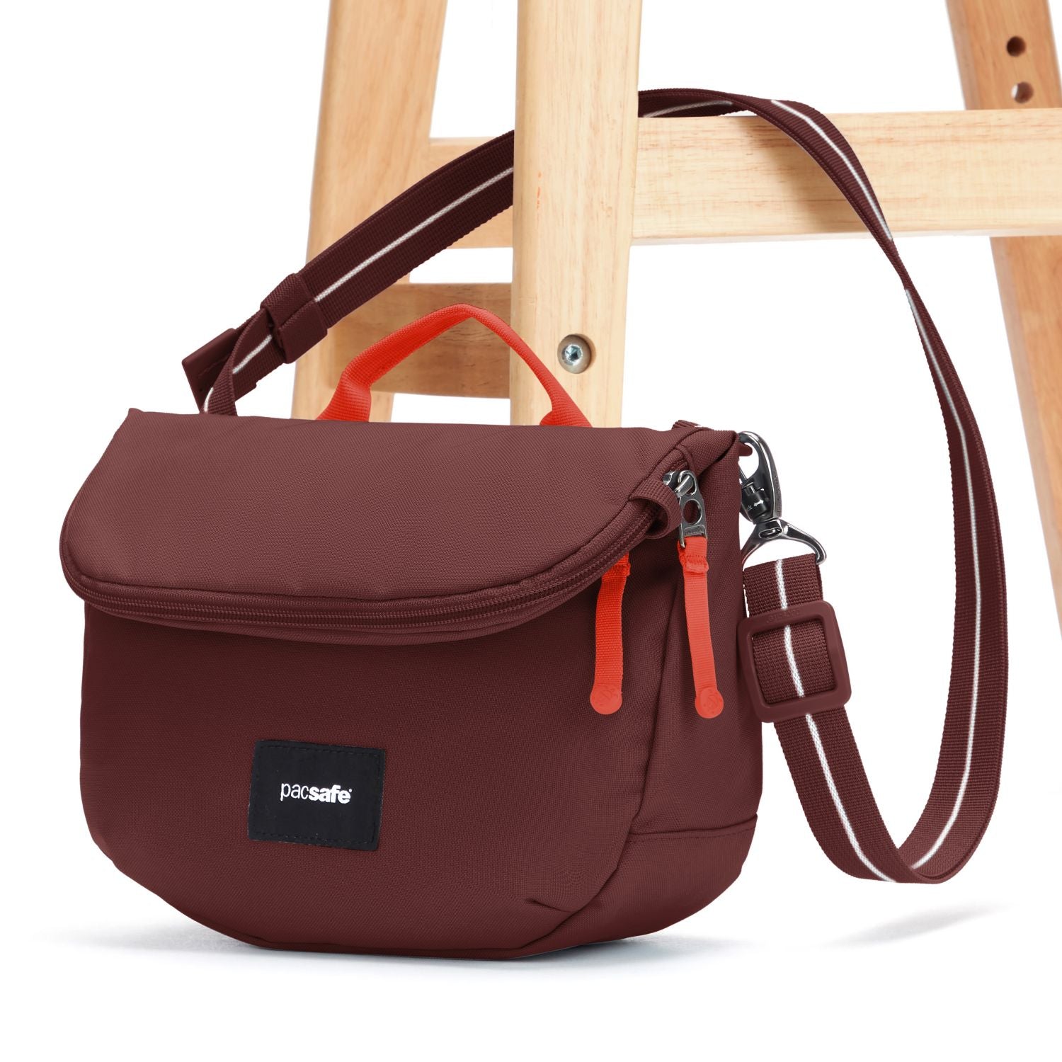 Pacsafe Go Anti-Theft Saddle Crossbody Bag (Garnet Red)