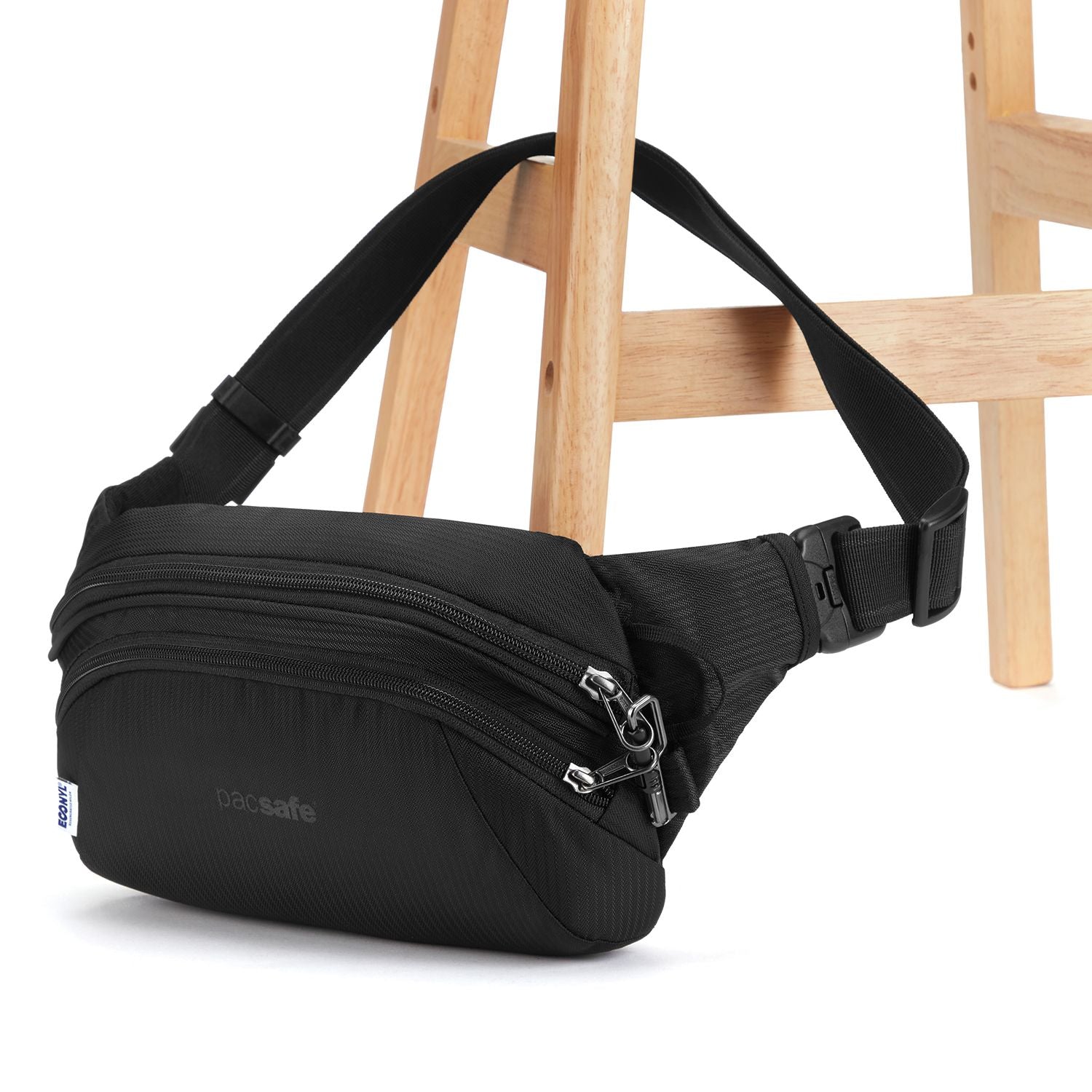 Pacsafe Metrosafe LS120 Anti-Theft Hip Pack (Econyl Black)