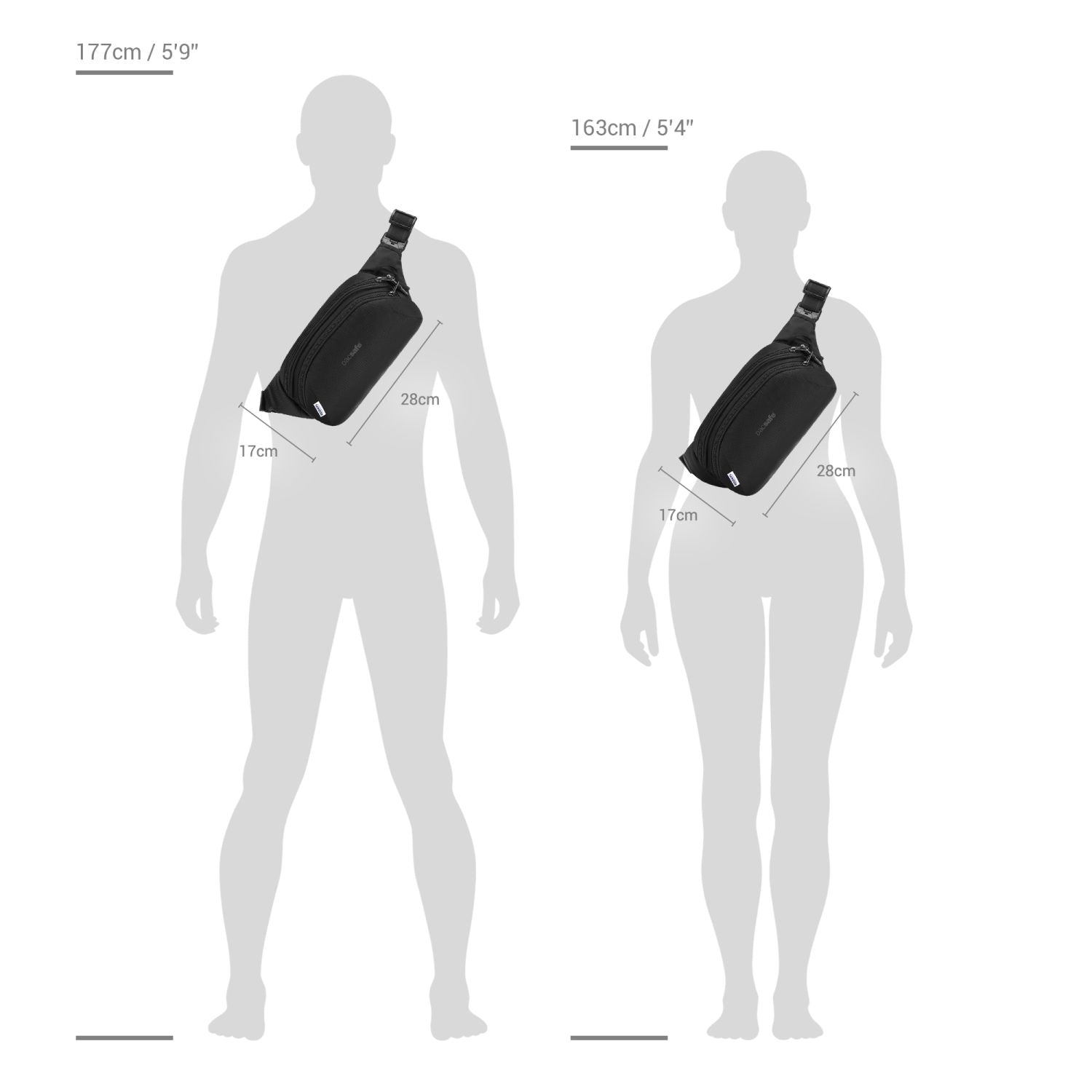 Pacsafe Metrosafe LS120 Anti-Theft Hip Pack (Econyl Black)