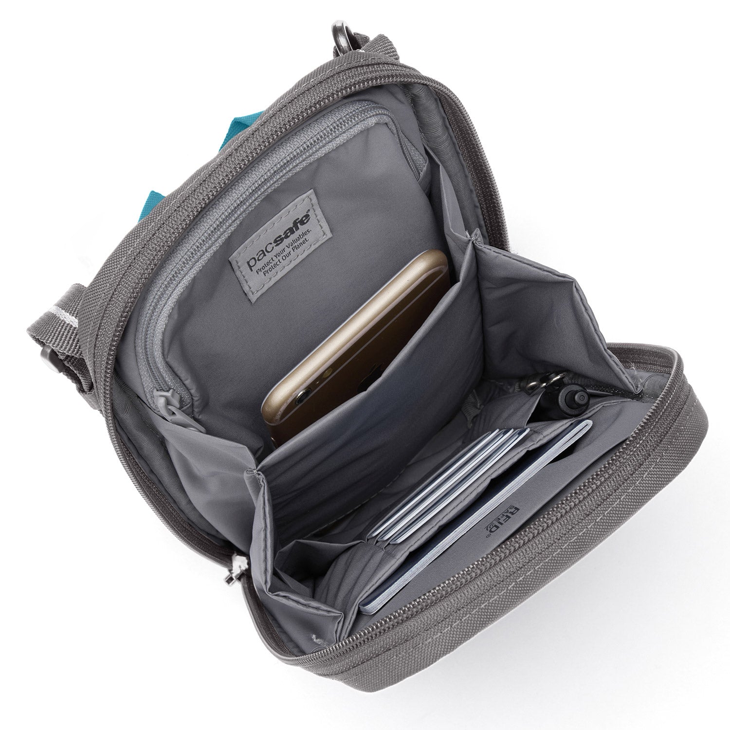 Pacsafe RFIDsafe Tech Crossbody (Stone)