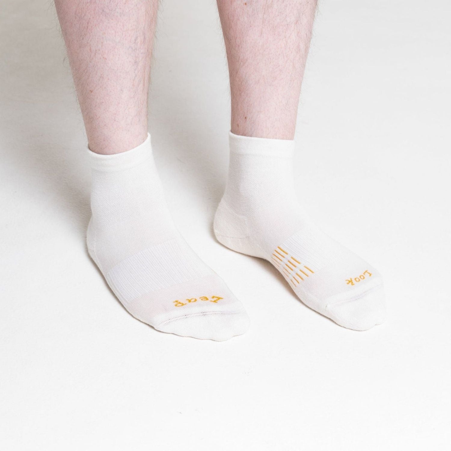 Paire Merino Wool-Blend Active Quarter Socks (Snow) - S