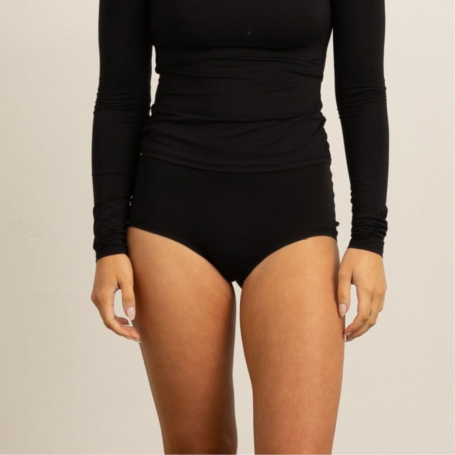 Paire Biotracker Women's High-Waisted Full Brief Large (Black)