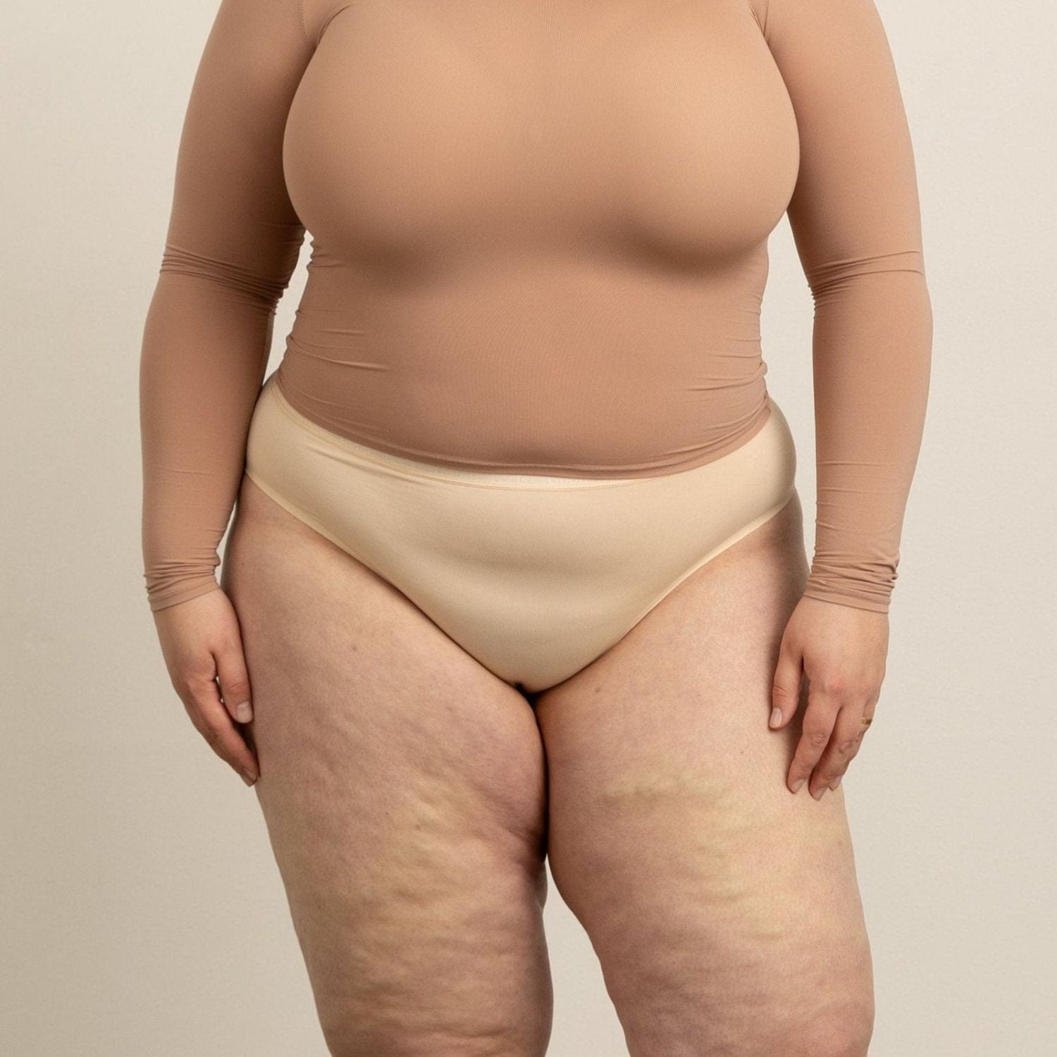 Paire Biotracker Women's High-Waisted Full Brief Large (Nude)