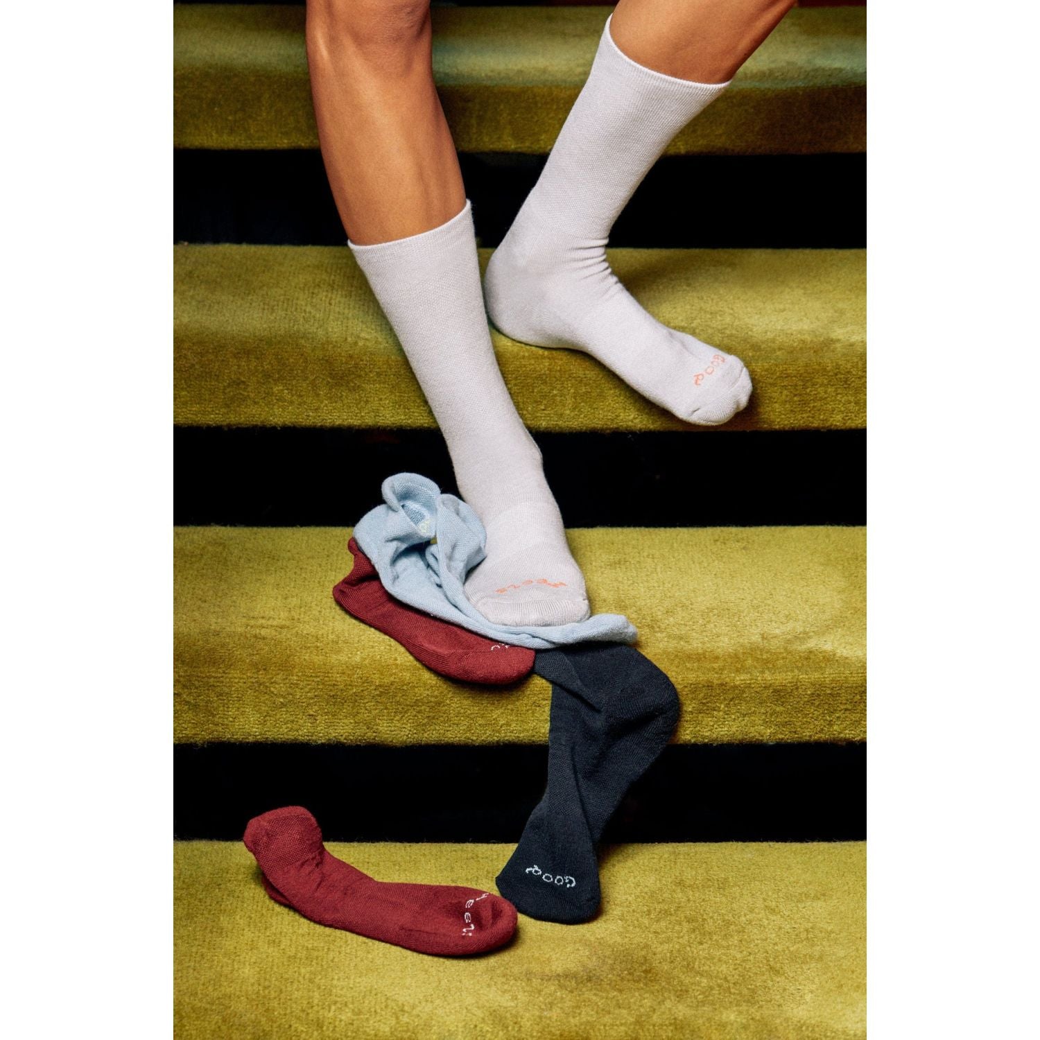Paire Merino Wool-Blend Calf Sock (Sky) - M