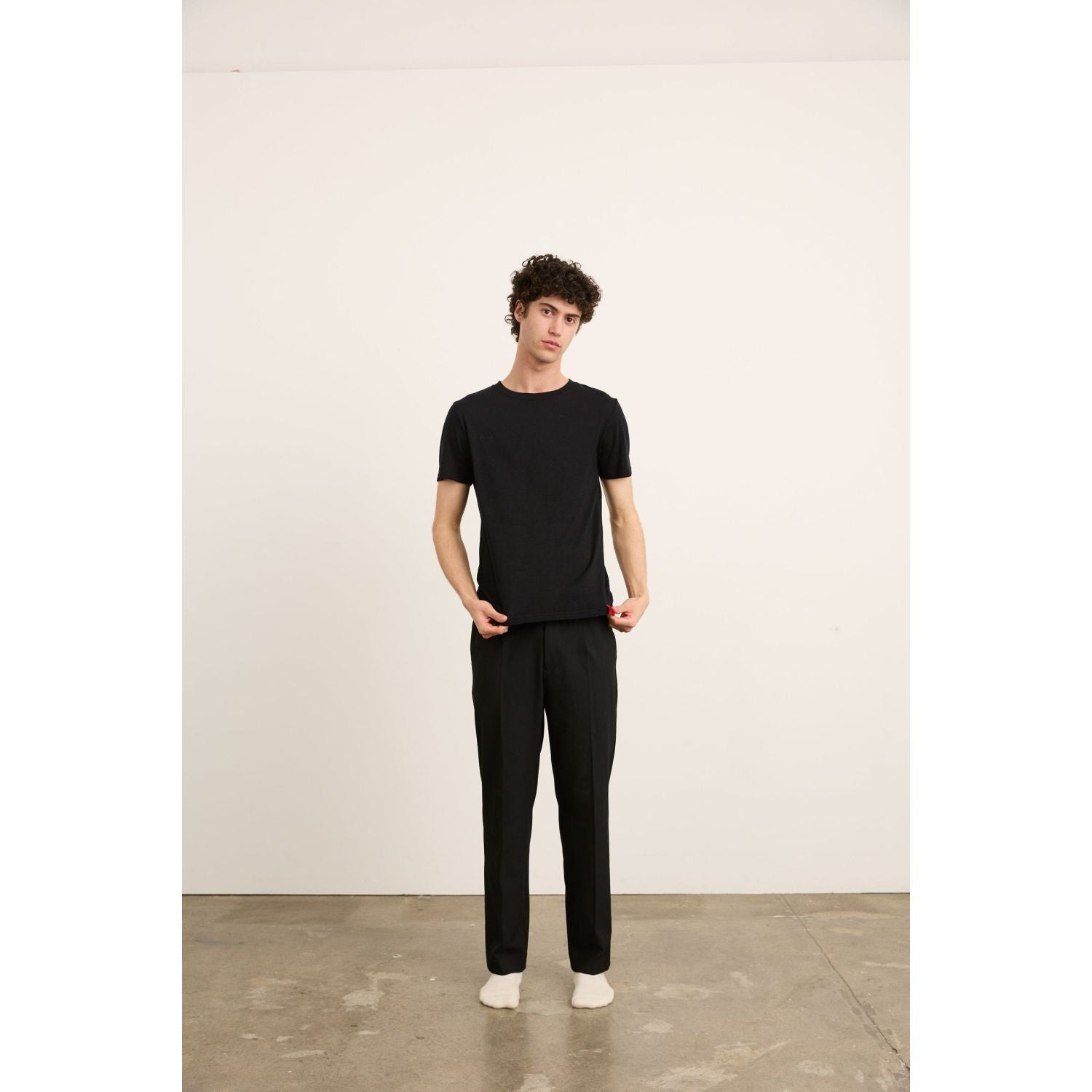 Paire Merino Wool-Blend T-Shirt Unisex (Black) - S