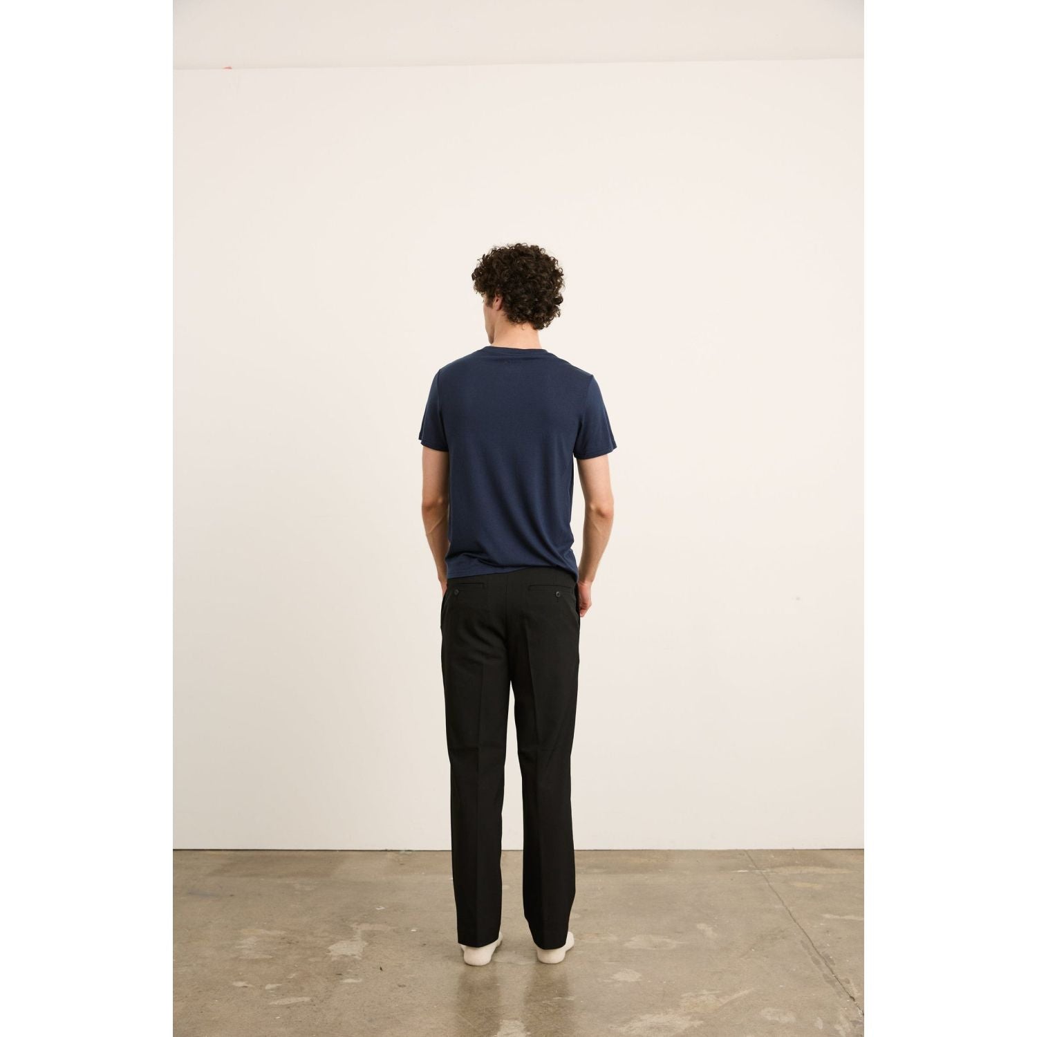 Paire Merino Wool-Blend T-Shirt Unisex (Navy) - L