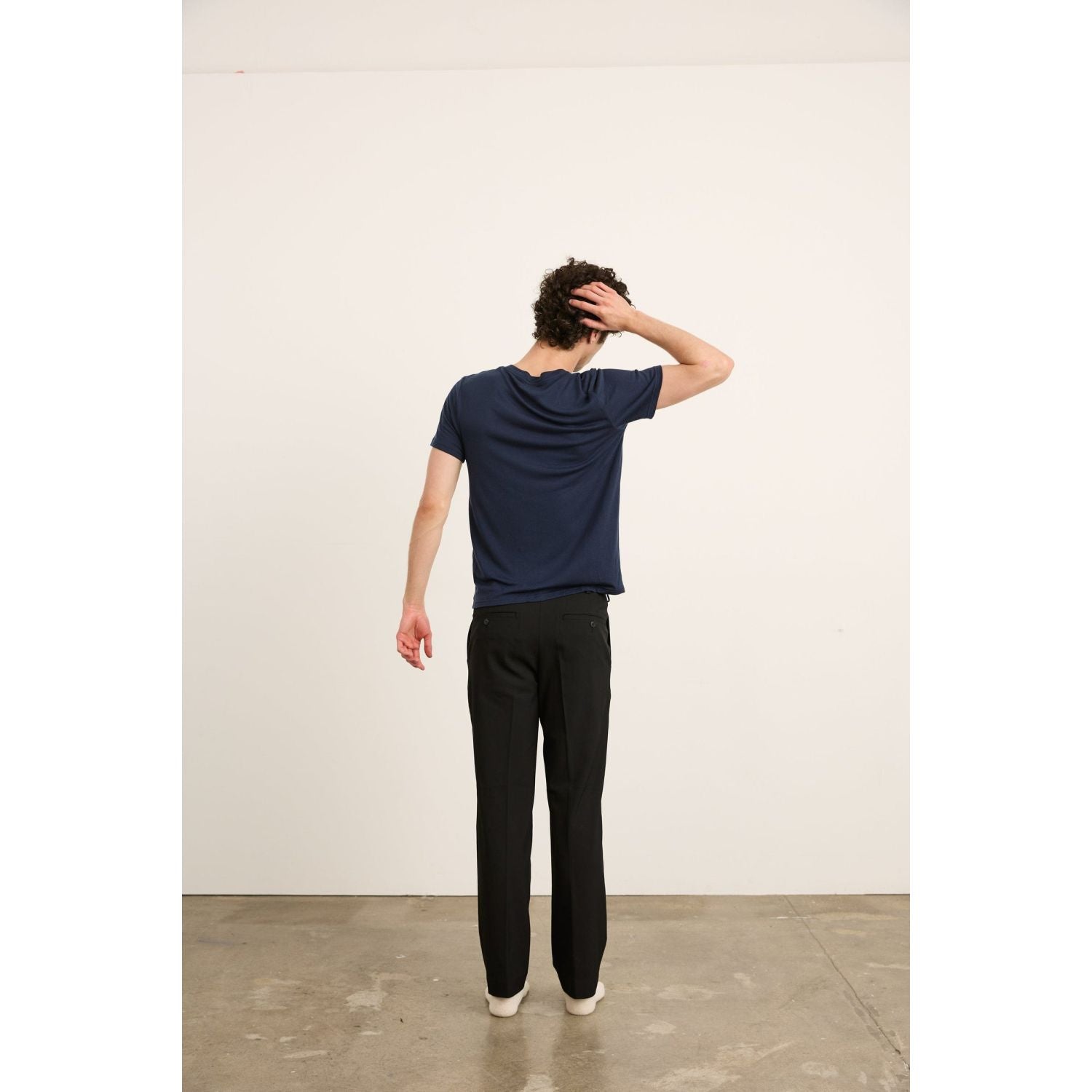 Paire Merino Wool-Blend T-Shirt Unisex (Navy) - L