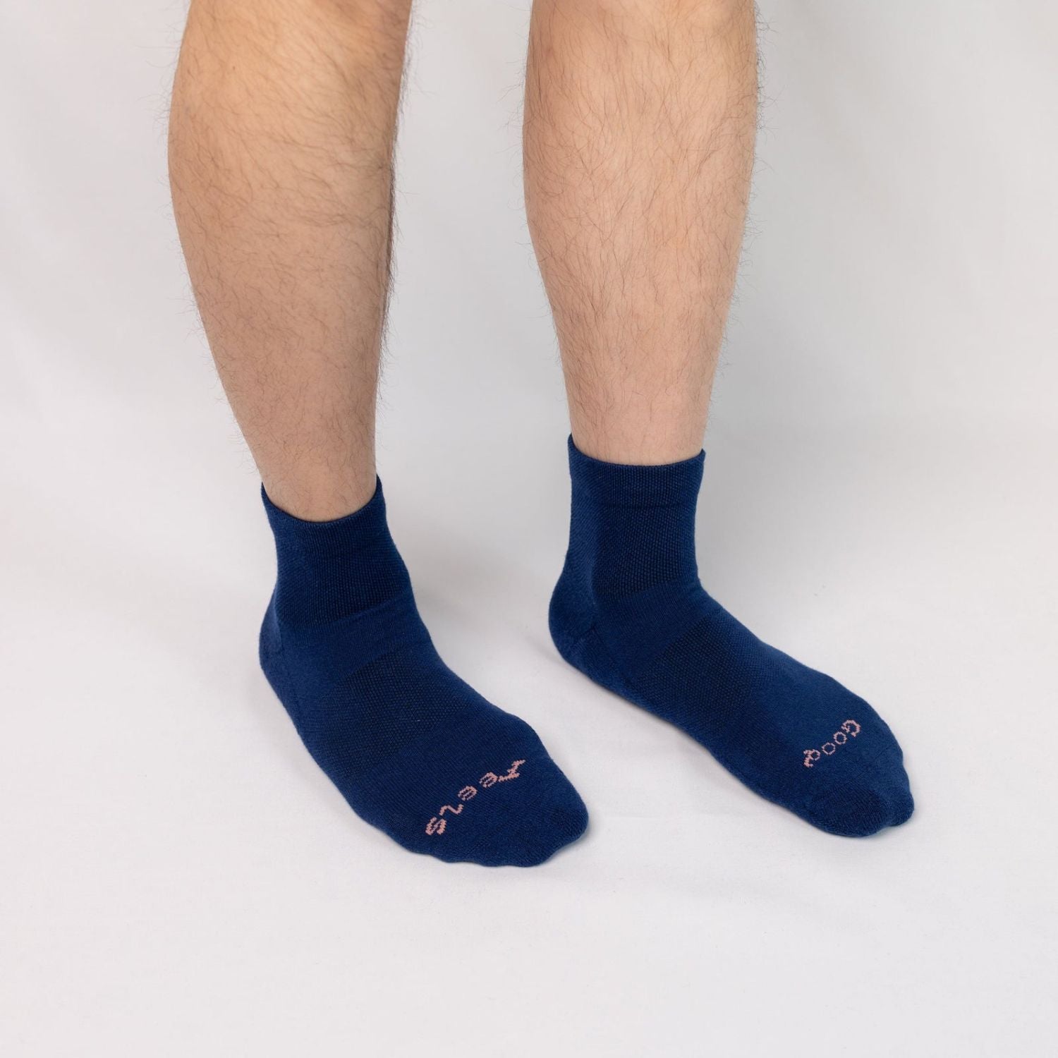Paire Merino Wool-Blend Quarter Sock (Stormy Blue) - L