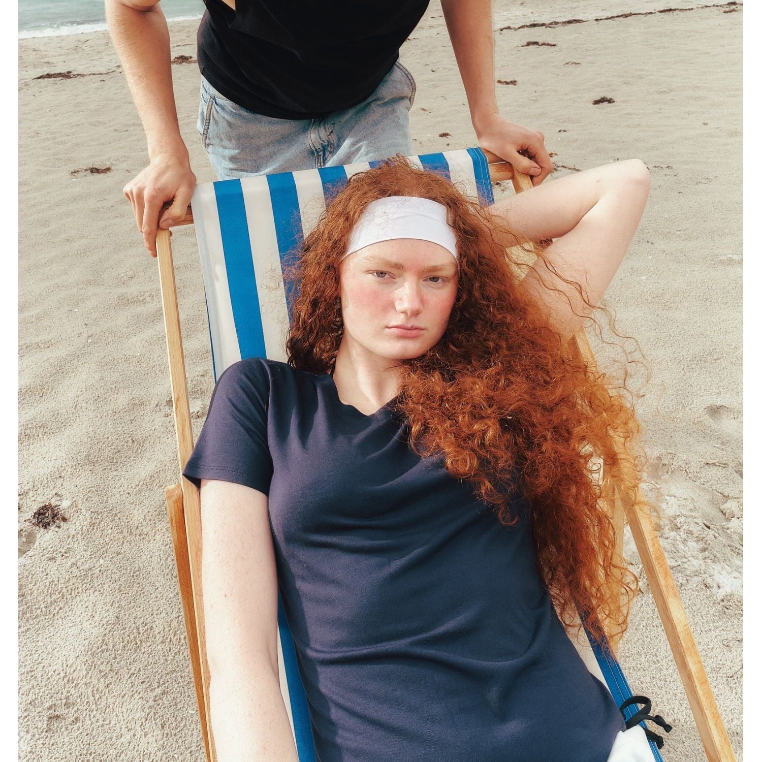 Paire Women's Merino Wool-Blend Crew Neck T-Shirt (Navy) - M