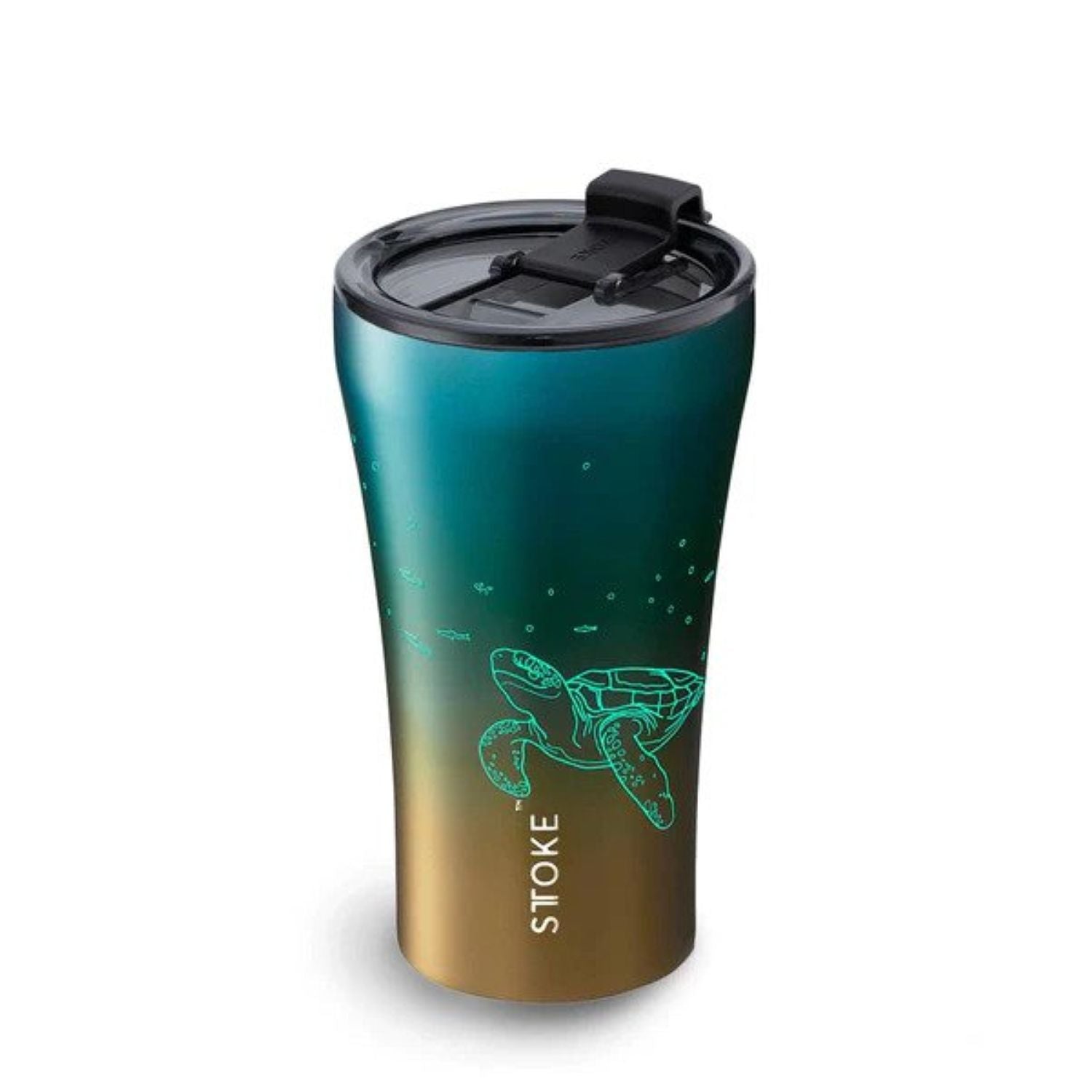 STTOKE Limited Edition Leakproof Ombre Ocean Insulated Cup 16oz - Sea Turtle