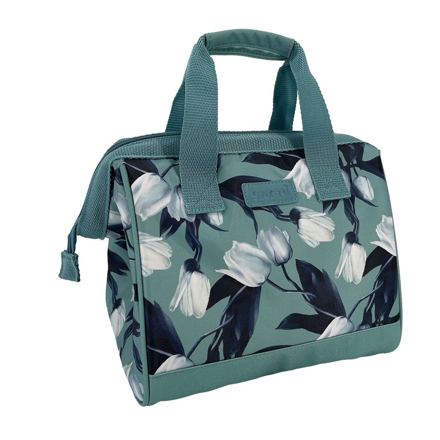 SACHI Insulated Lunch Bag - White Tulips