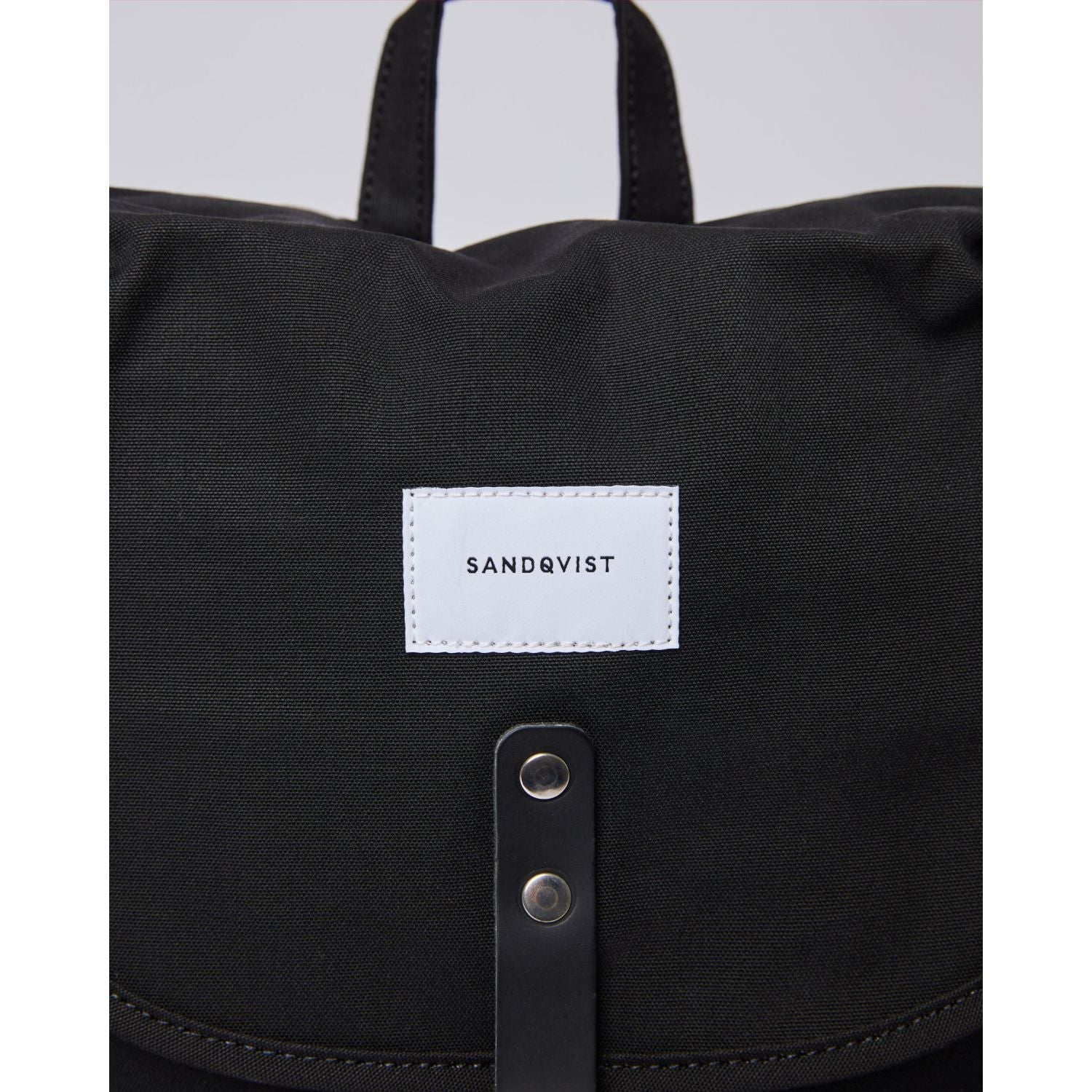 Sandqvist Roald Backpack - Black W/ Black Leather