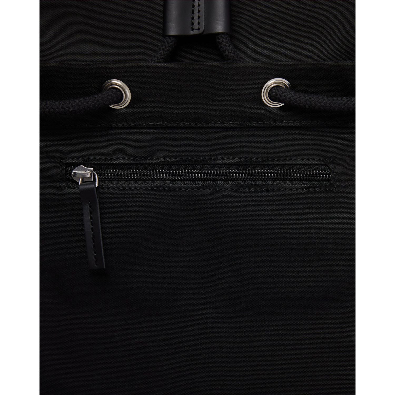 Sandqvist Roald Backpack - Black W/ Black Leather