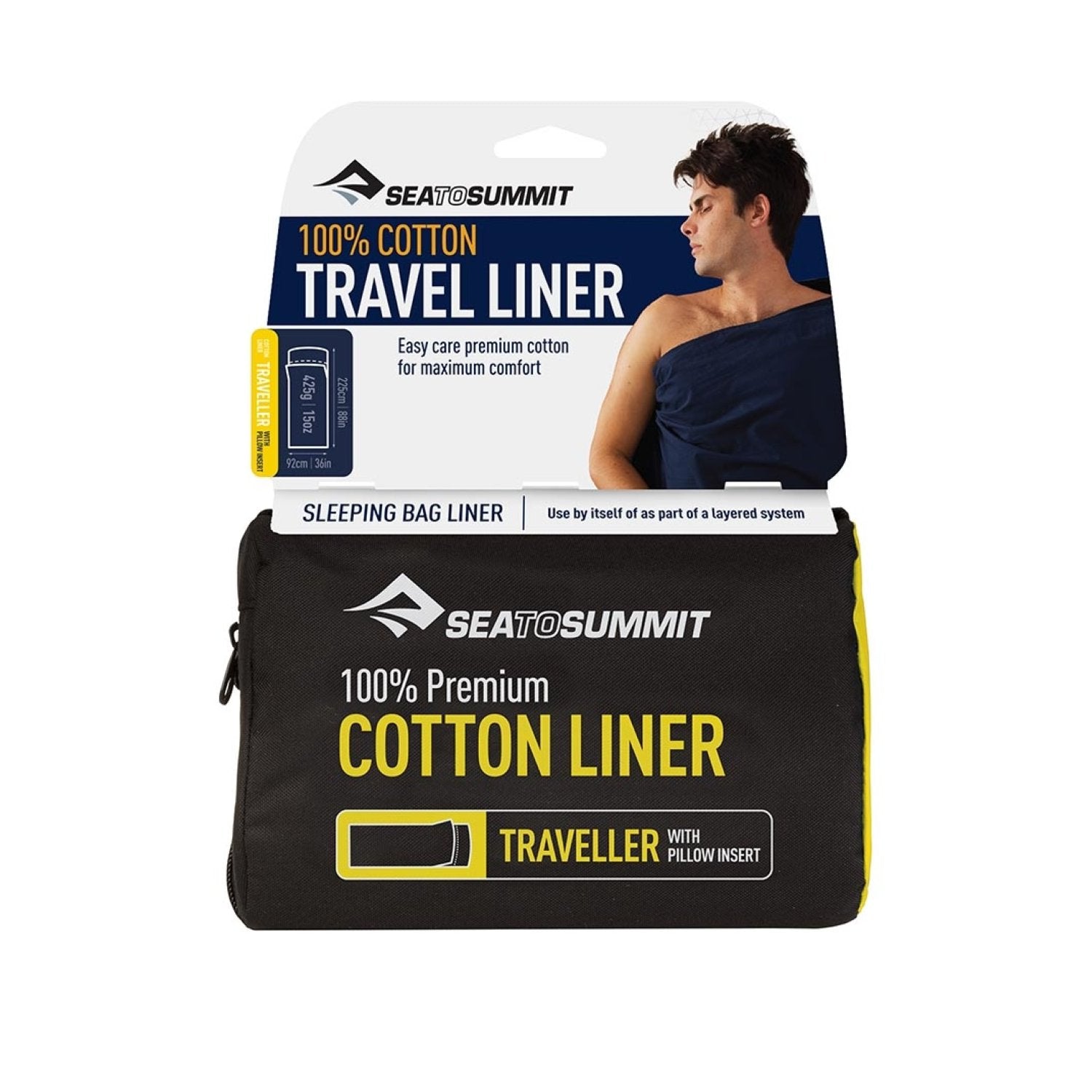 Sea To Summit Cotton Liner Traveller (Navy Blue)