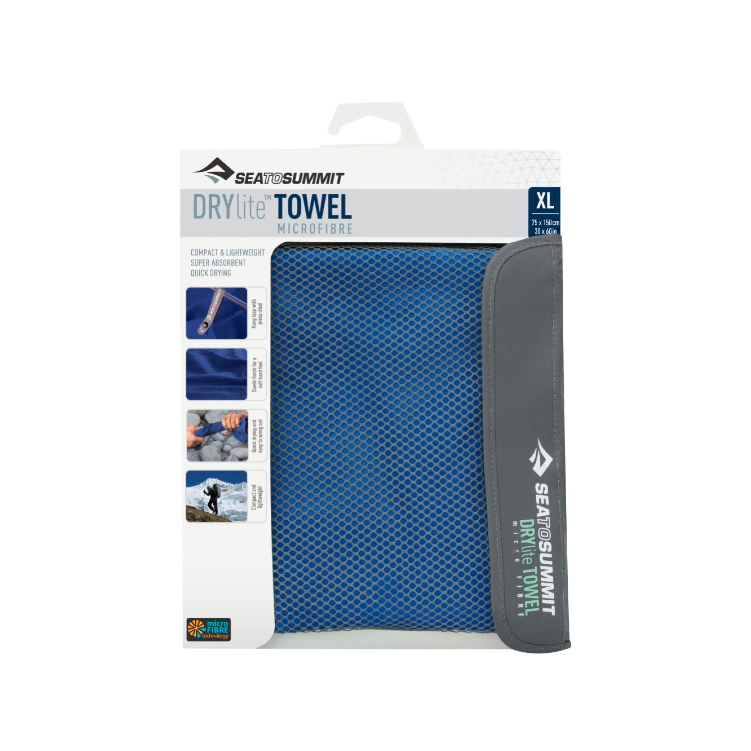 Sea To Summit Drylite Towel Anti-Bacterial Treated X-Large (Cobalt Blue)