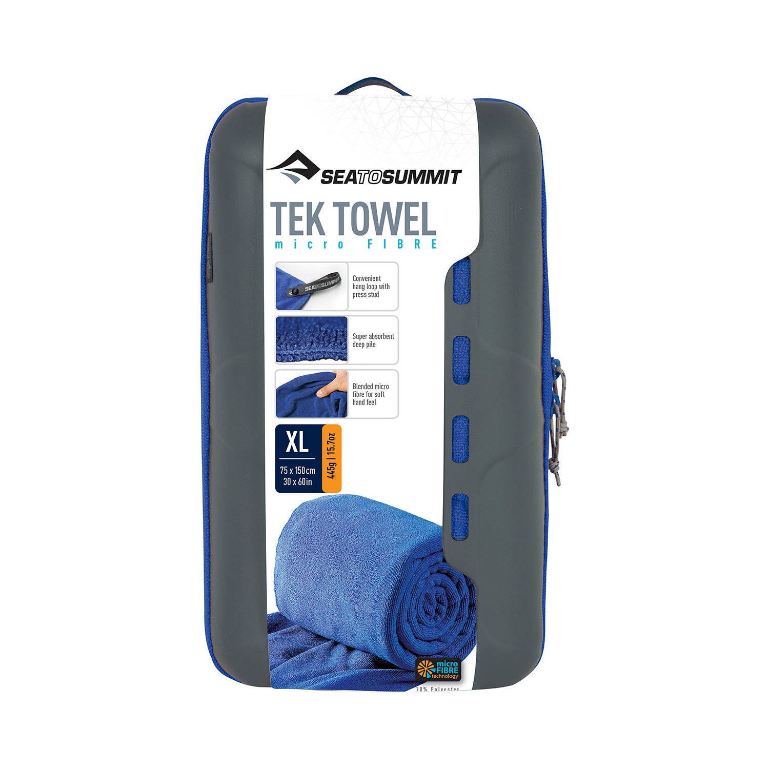 Sea To Summit Tek Towel (X-Large) 75Cm X 150Cm (Cobalt Blue)