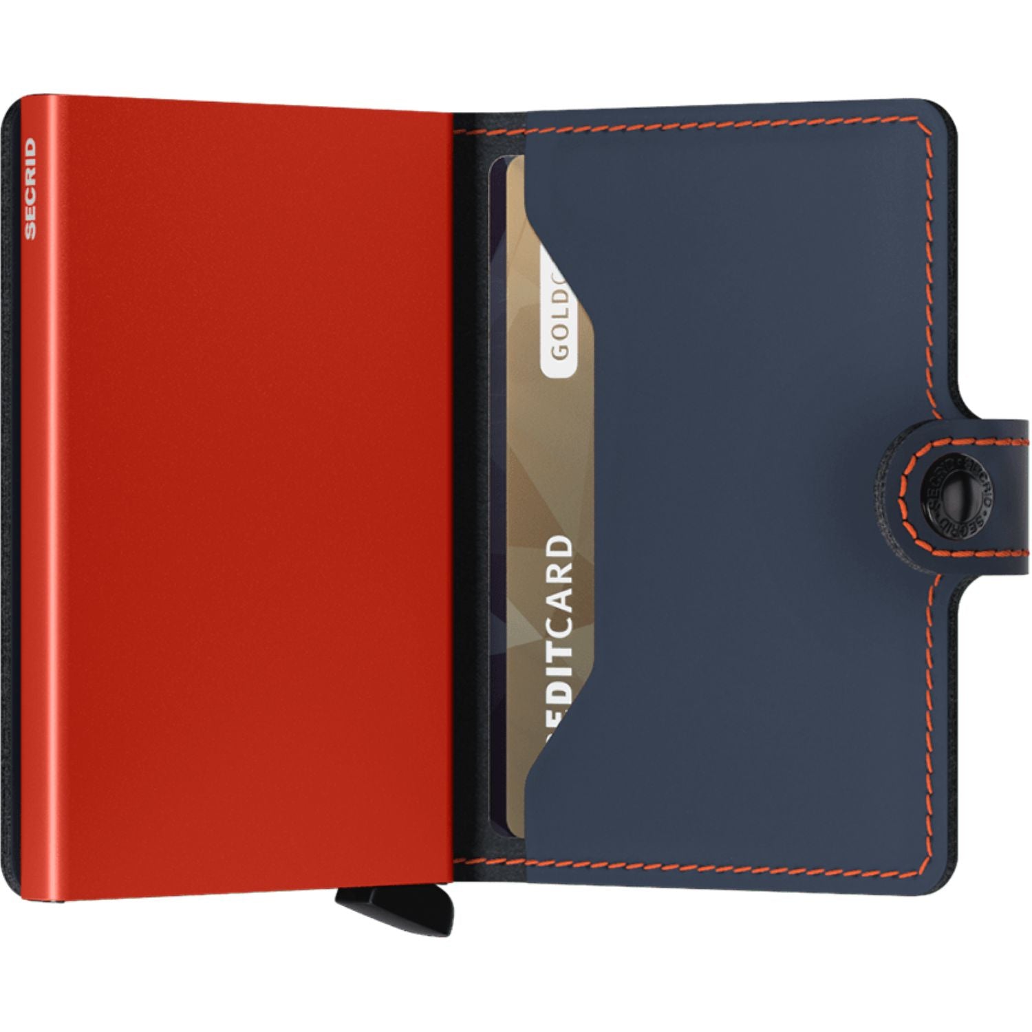 Secrid Miniwallet - Matte Nightblue & Orange