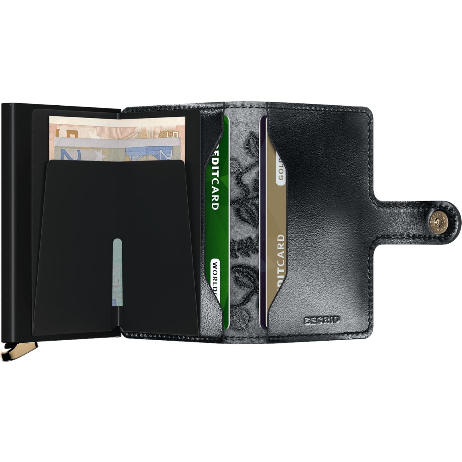 Secrid Miniwallet Stitch Floral-Prenium Foral Black