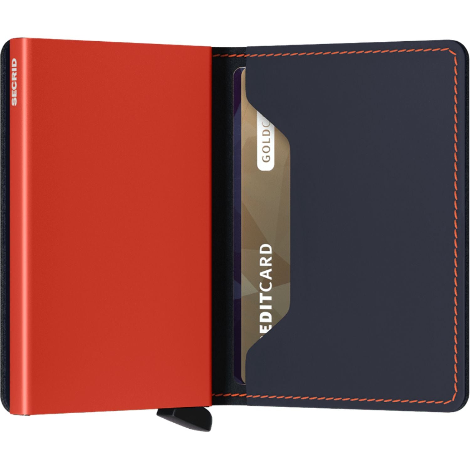 Secrid Slimwallet - Matte Nightblue & Orange