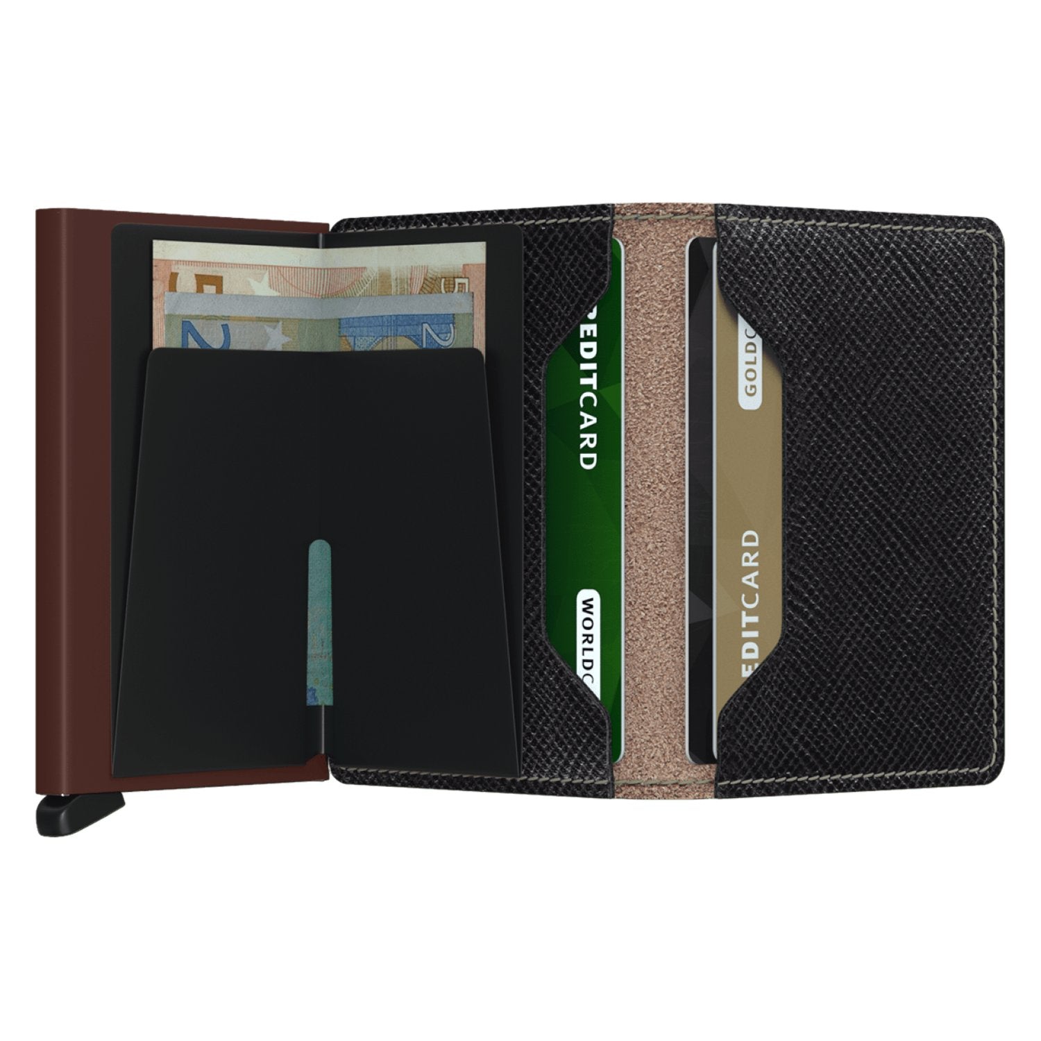 Secrid Slimwallet Saffiano - Brown