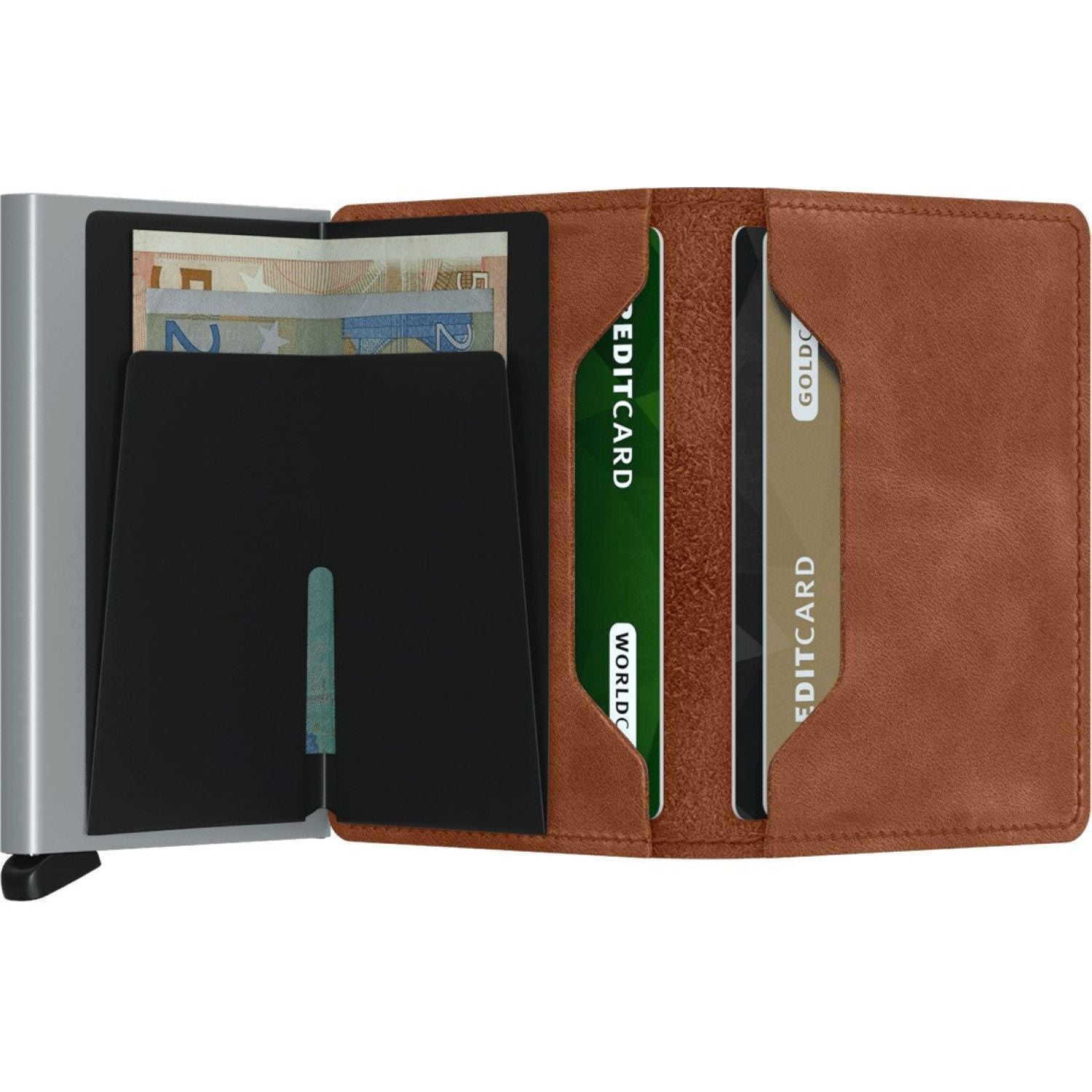 Secrid Slimwallet - Vintage Cognac-Silver