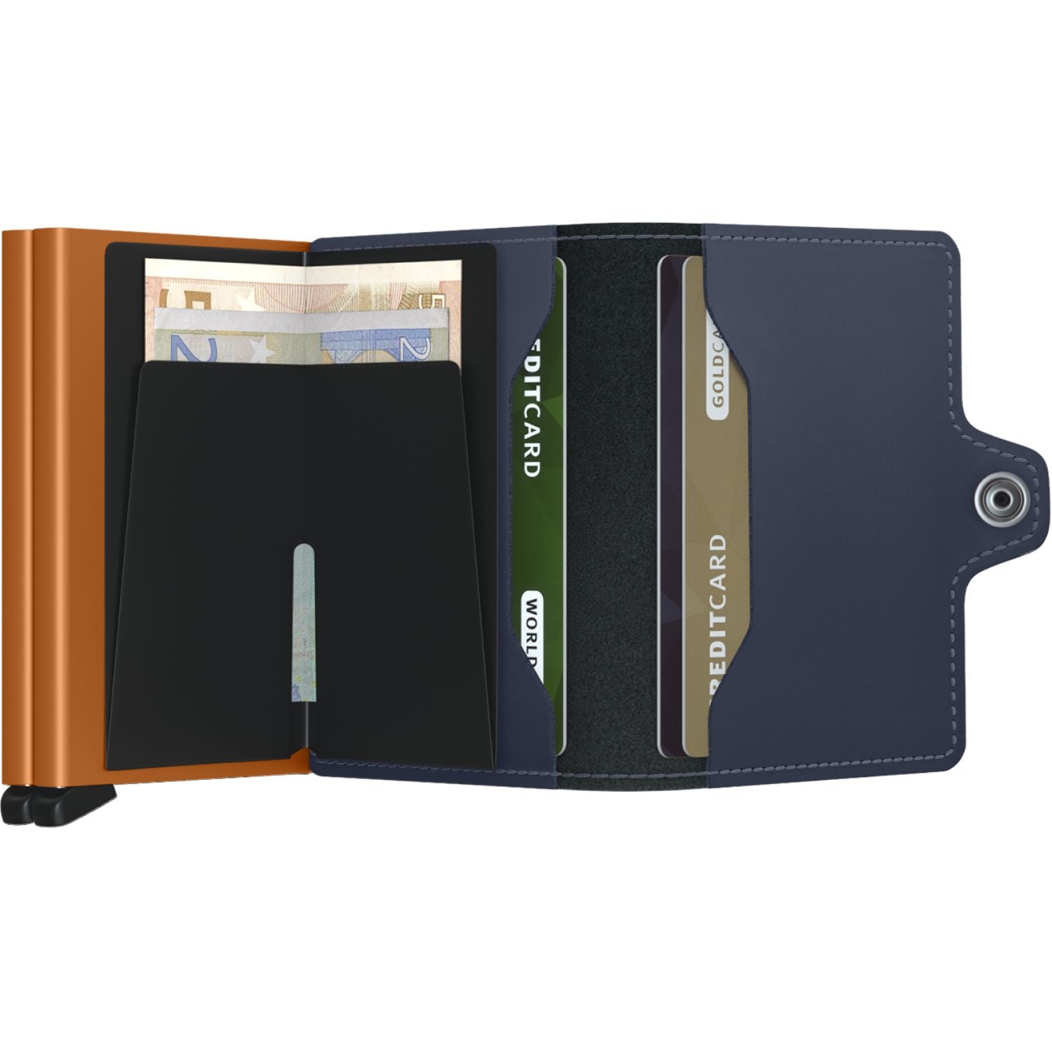 Secrid Twinwallet - Matte Nightblue & Orange