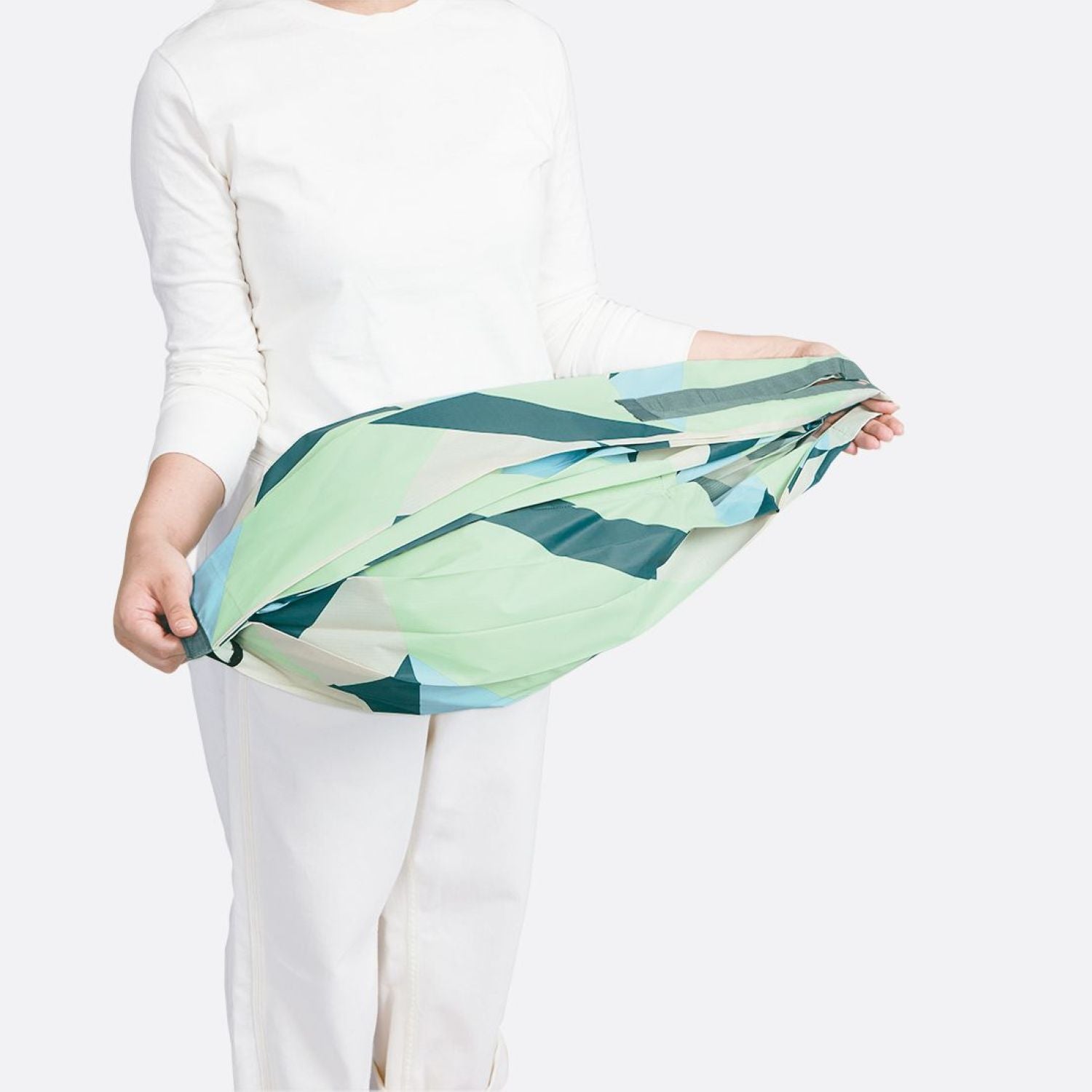 Shupatto Foldable Tote Drop (L) - Sea Glass