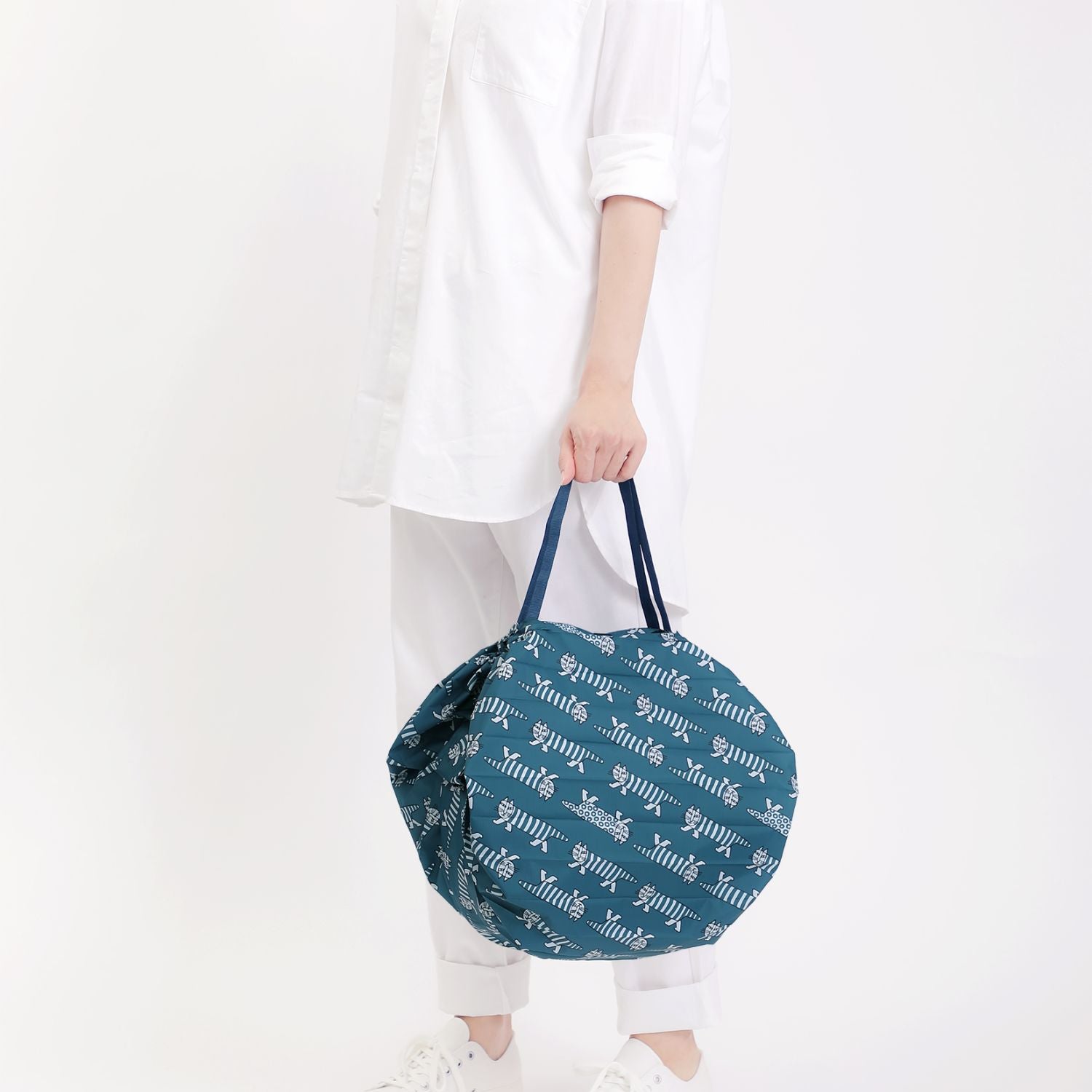 Shupatto X Lisa Larson Foldable Tote (M) - Navy