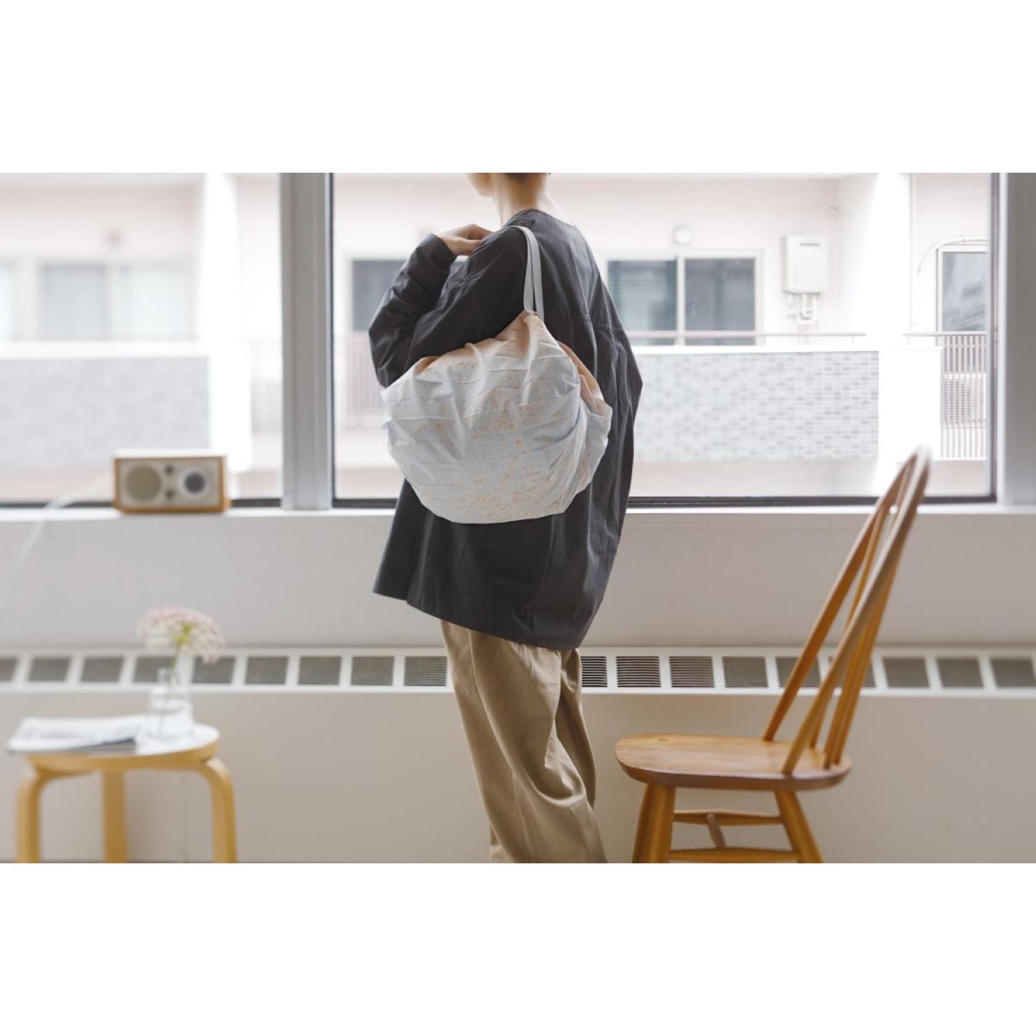 Shupatto X Travel Nostalgia Foldable Tote (M) - Morning Mist