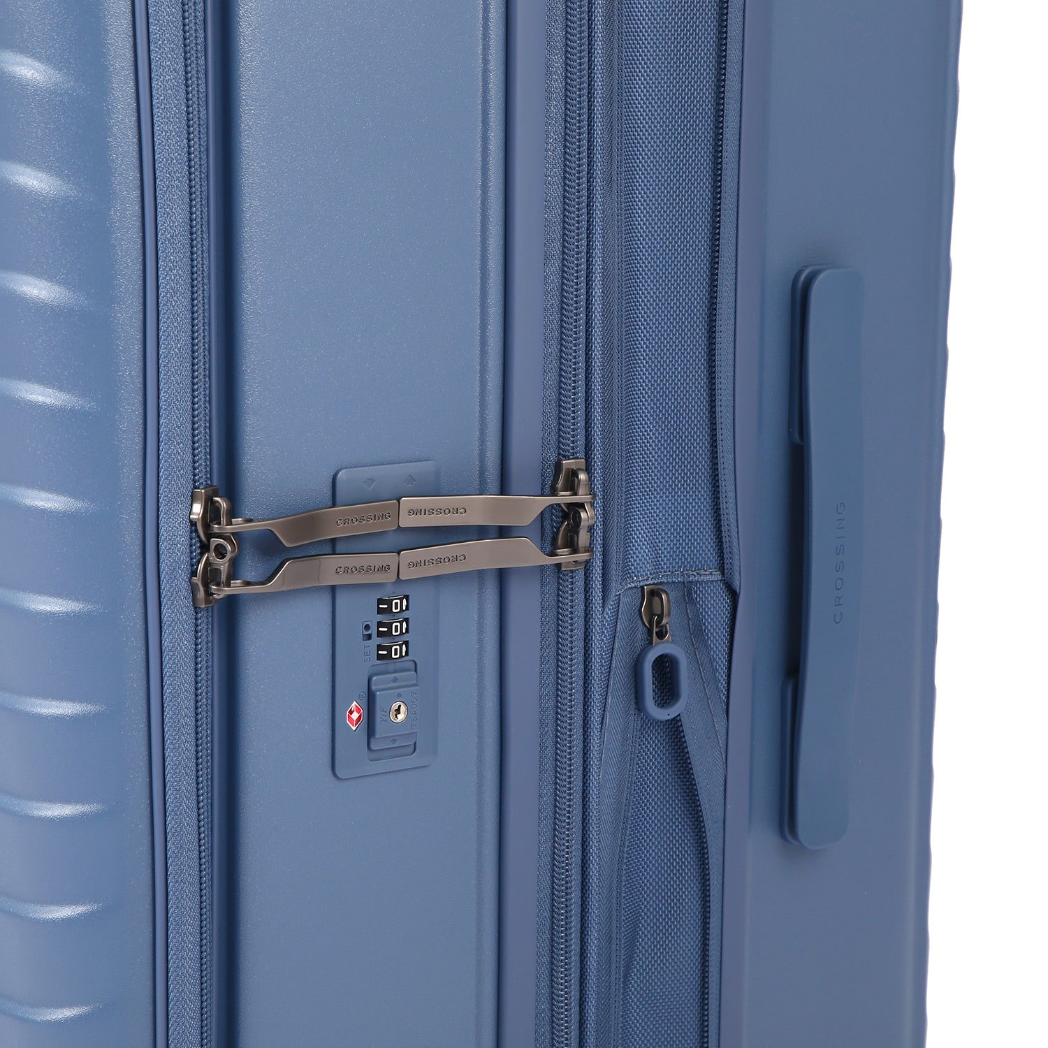 CROSSING INVI 30" Large Expandable Luggage With Front & Middle Access V3 - Smoke Blue