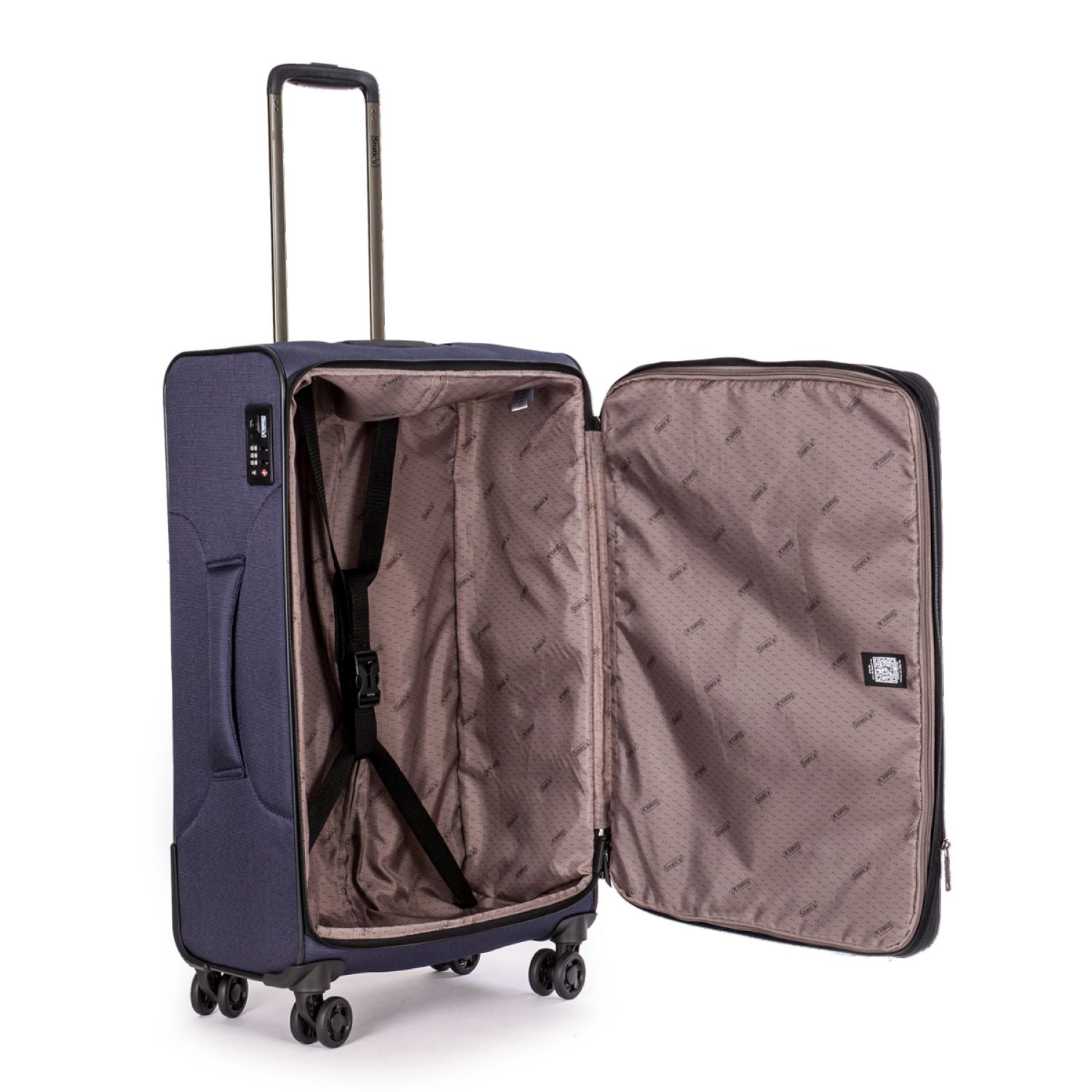 Stratic Bendigo Light + Suitcase M With Front Access Opening - Navy