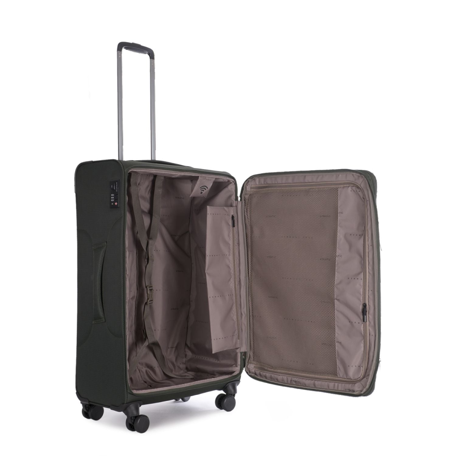 Stratic Light + Suitcase L With Front Access Opening - Dark Green