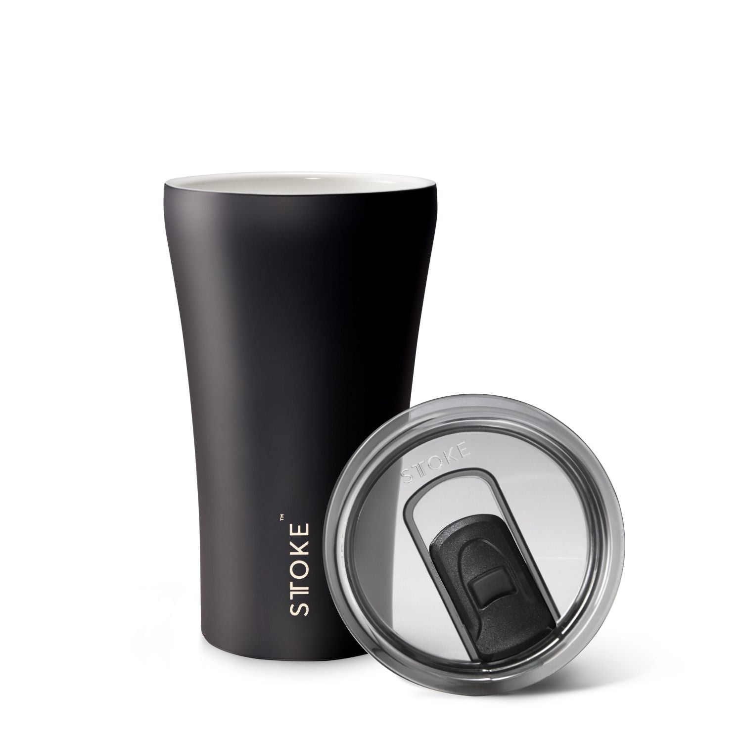STTOKE Leakproof Classic Ceramic Insulated Cup 12oz - Luxe Black