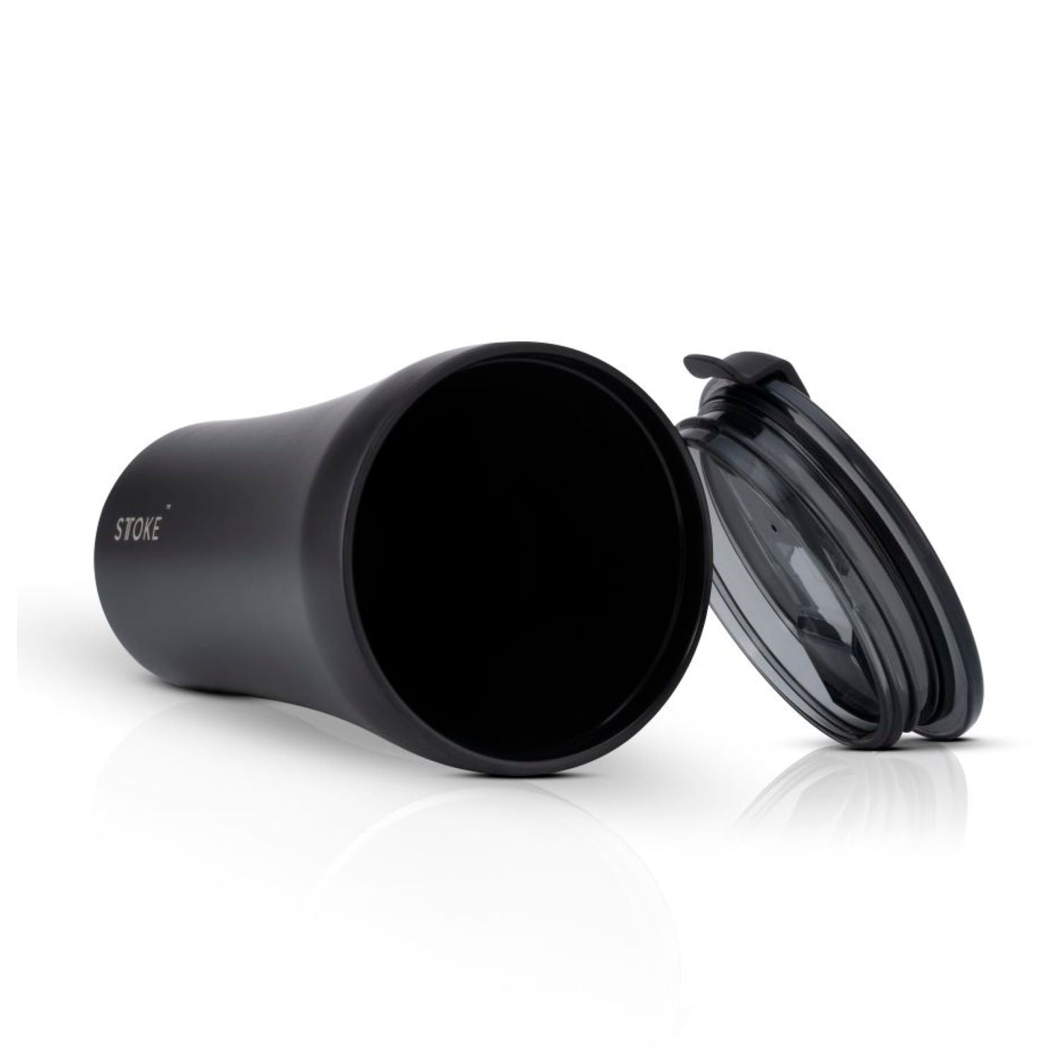 STTOKE Limited Edition Leakproof Ceramic Insulated Cup 12oz - Midnight Black