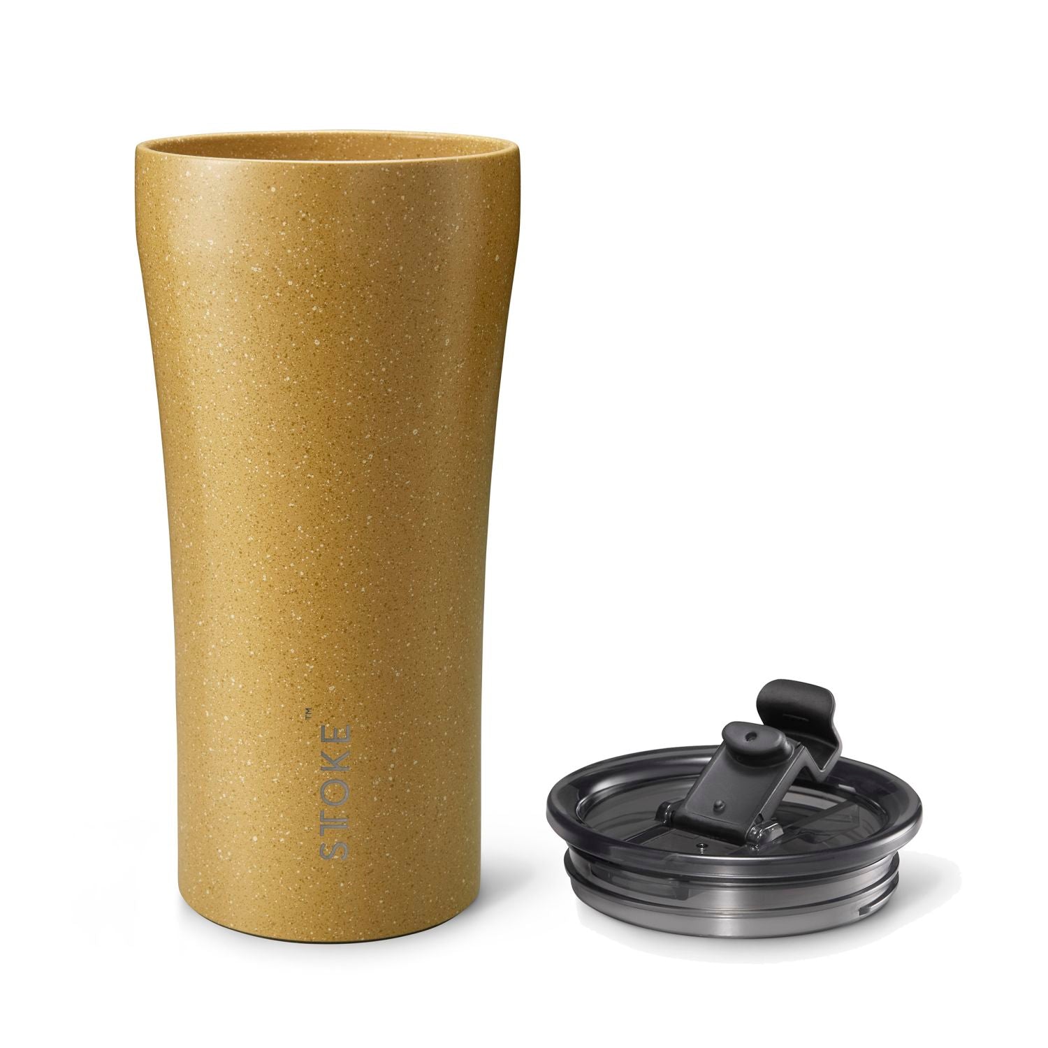STTOKE Limited Edition Leakproof Ceramic Insulated Cup 16oz - Granite Yellow Stone