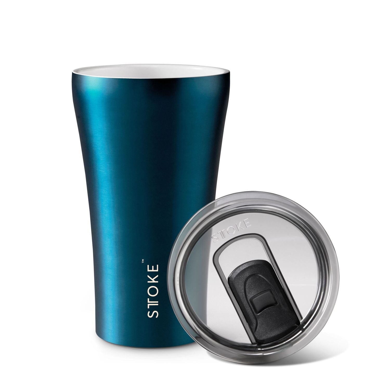 STTOKE Limited Edition Insulated Ceramic Cup 12oz - Steel Blue