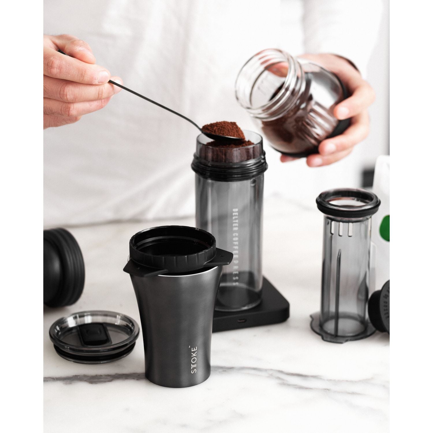 STTOKE Limited Edition Insulated Ceramic Cup 8oz - Gunmetal Grey