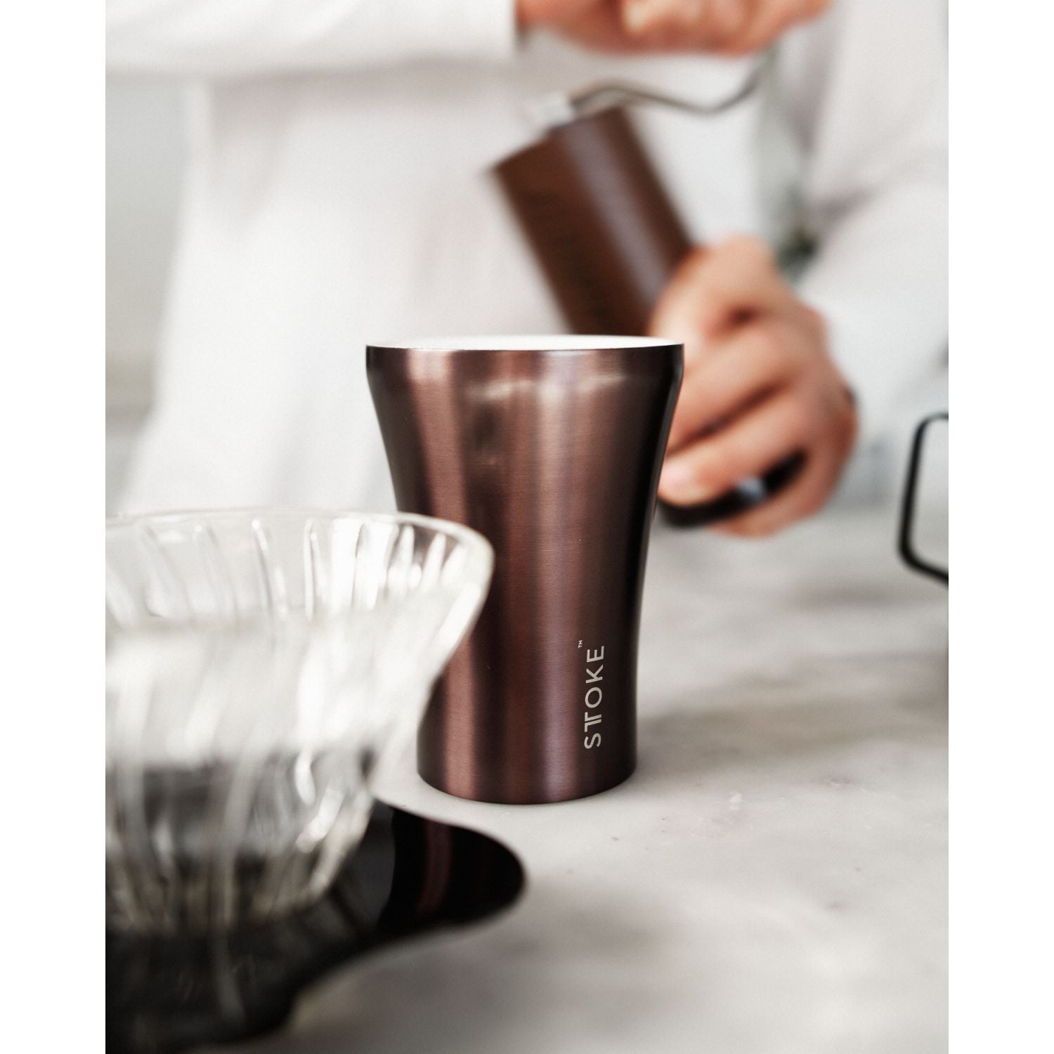 STTOKE Limited Edition Insulated Ceramic Cup 8oz - Rustic Brown