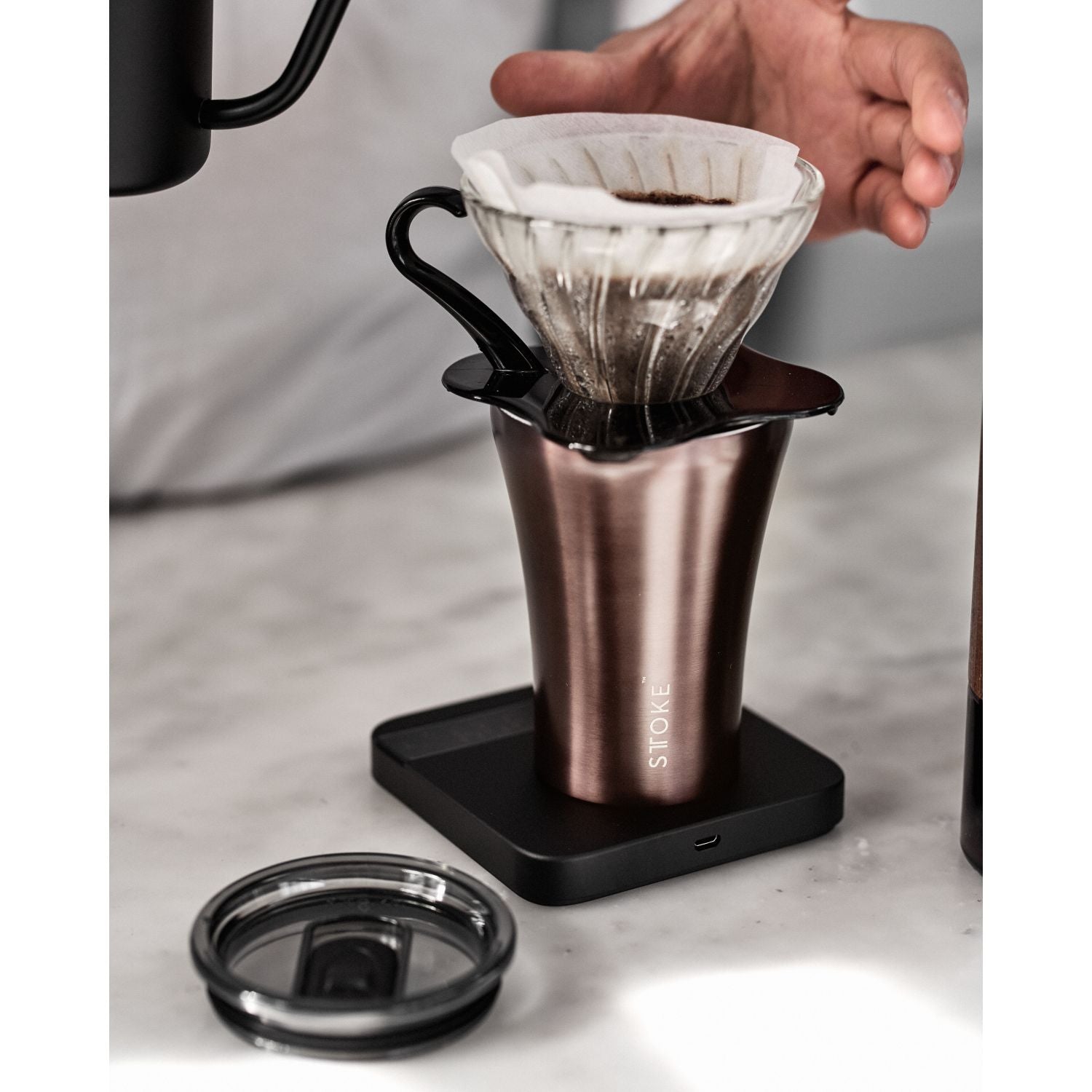STTOKE Limited Edition Insulated Ceramic Cup 8oz - Rustic Brown