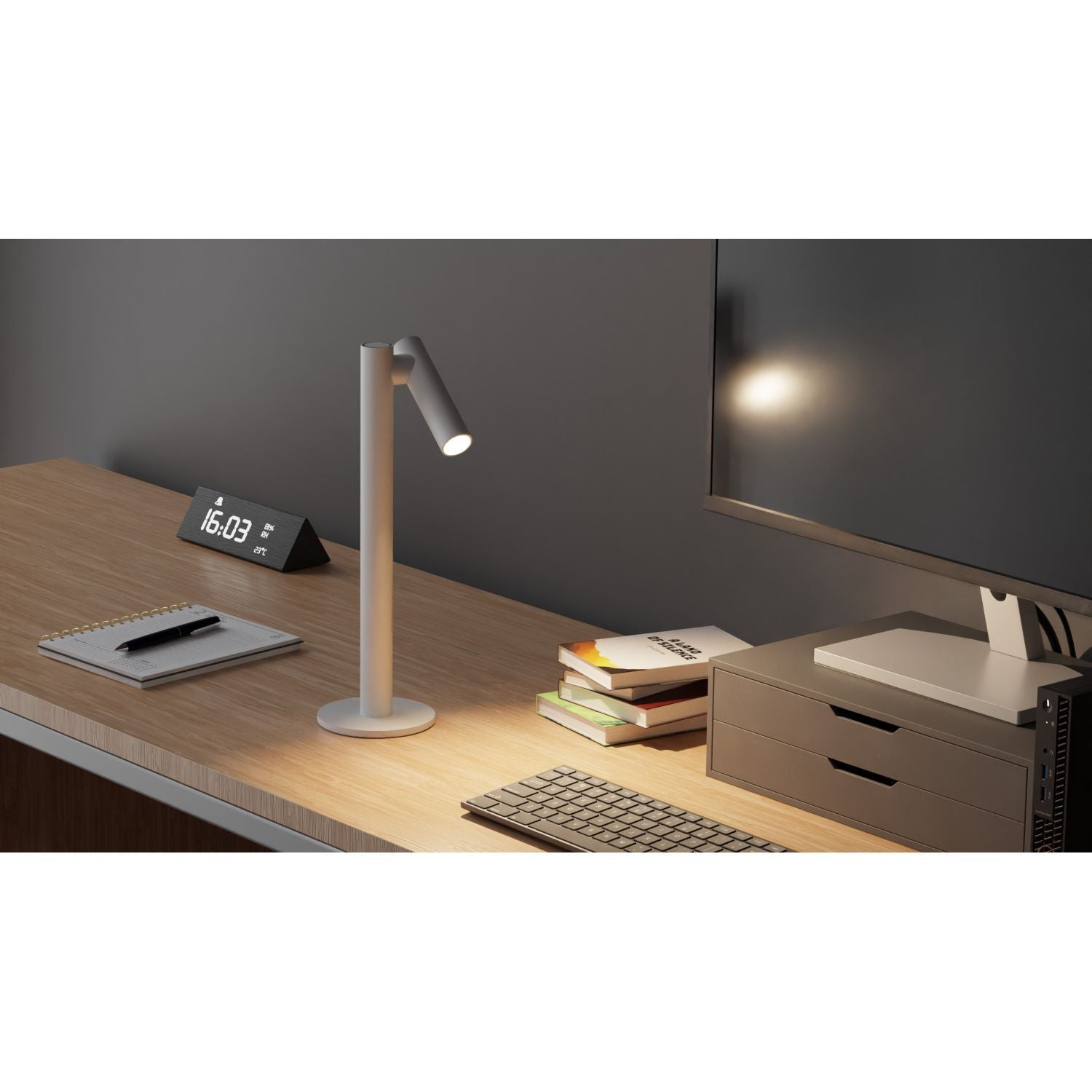 Ubiqua Zoom Desk With 140 Lumens - 2.2W 3.7V Power (Black)