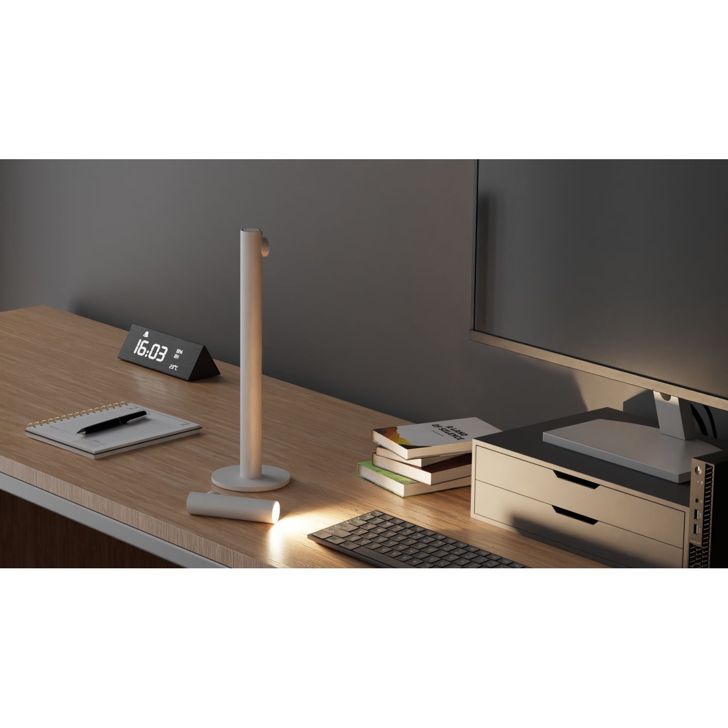 Ubiqua Zoom Desk With 140 Lumens - 2.2W 3.7V Power (Black)