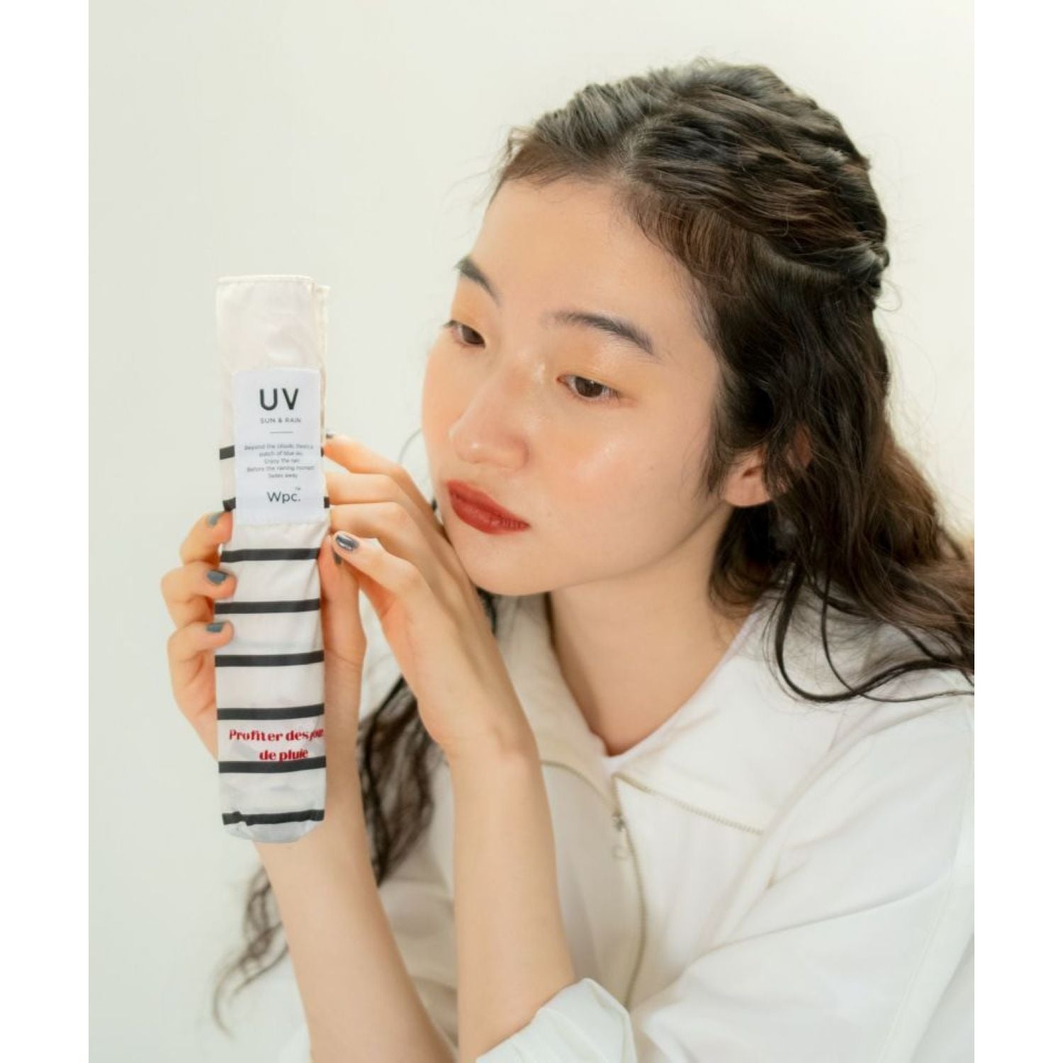 WPC Airlight UV Protection Umbrella 55cm - French Border (Beige)