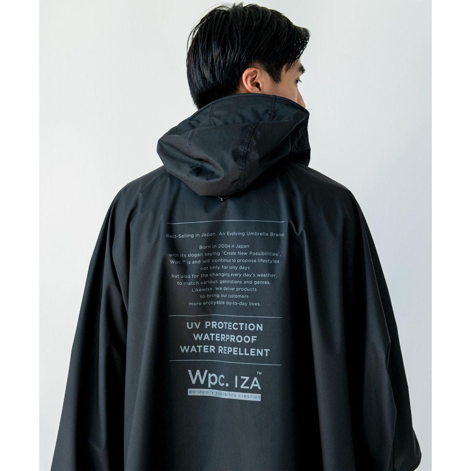 WPC IZA Rain Breaker Poncho Water Repellent One Size (Black)